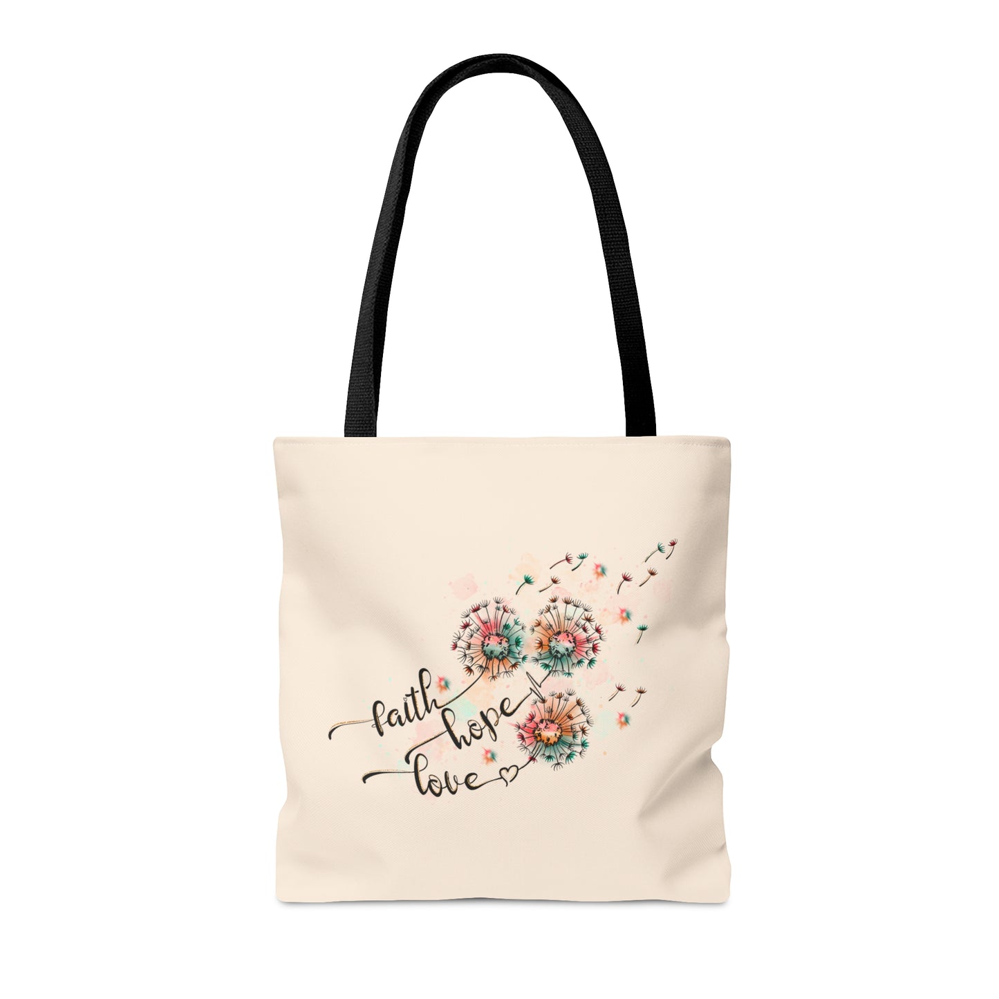 Faith Hope Love Dandelion Tote Bag (FOR POPUPS)