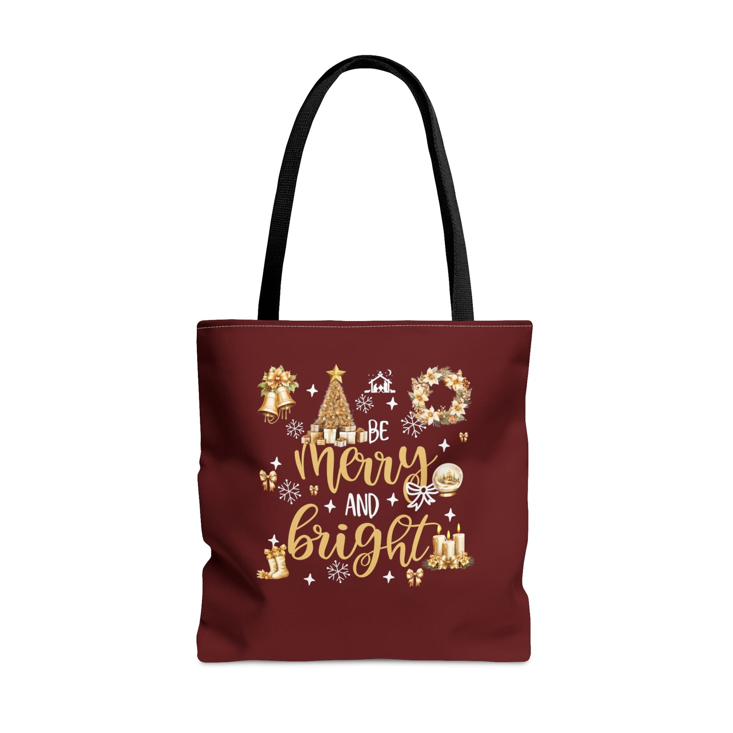Golden Christmas Tote Bag