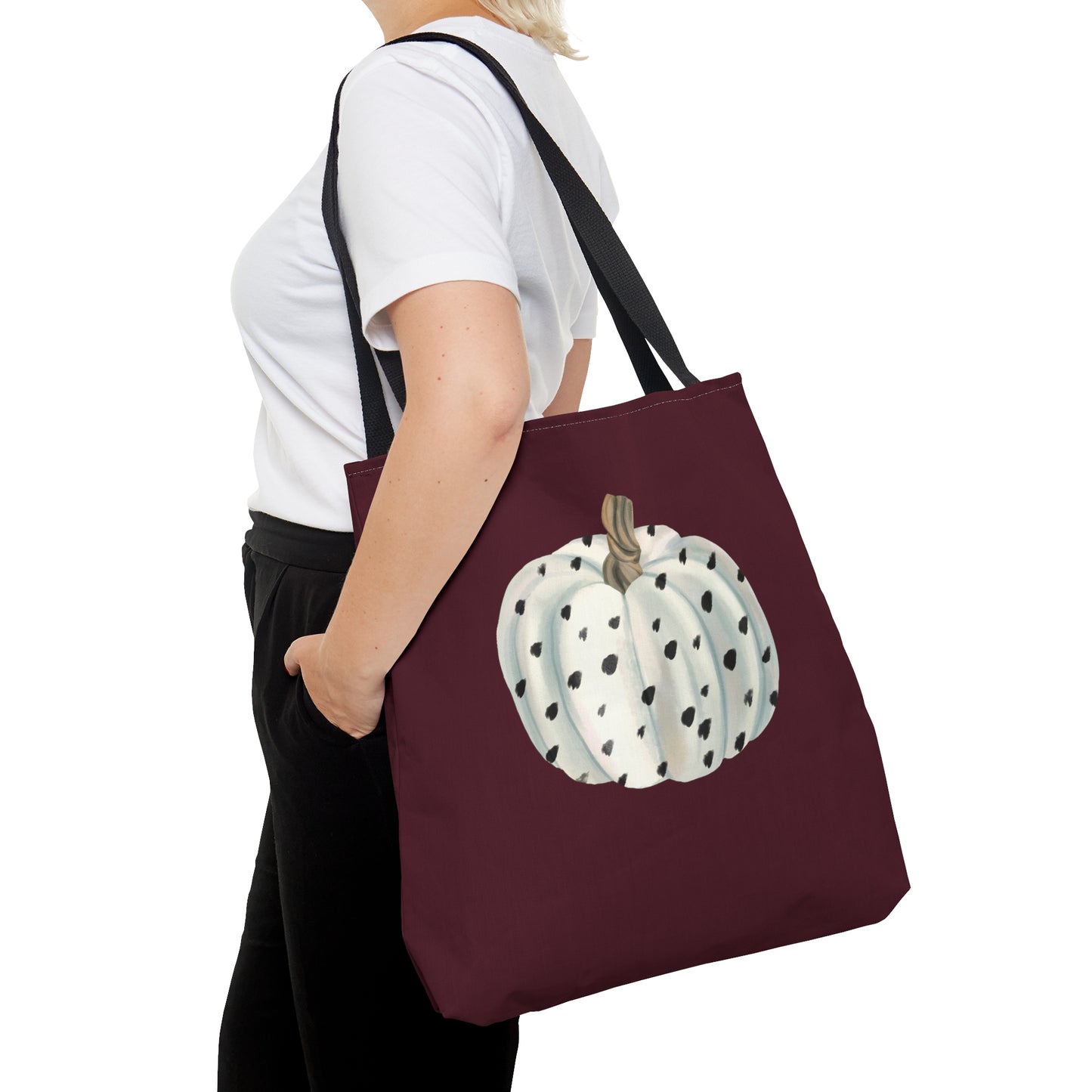 Polka Dot Pumpkin Tote