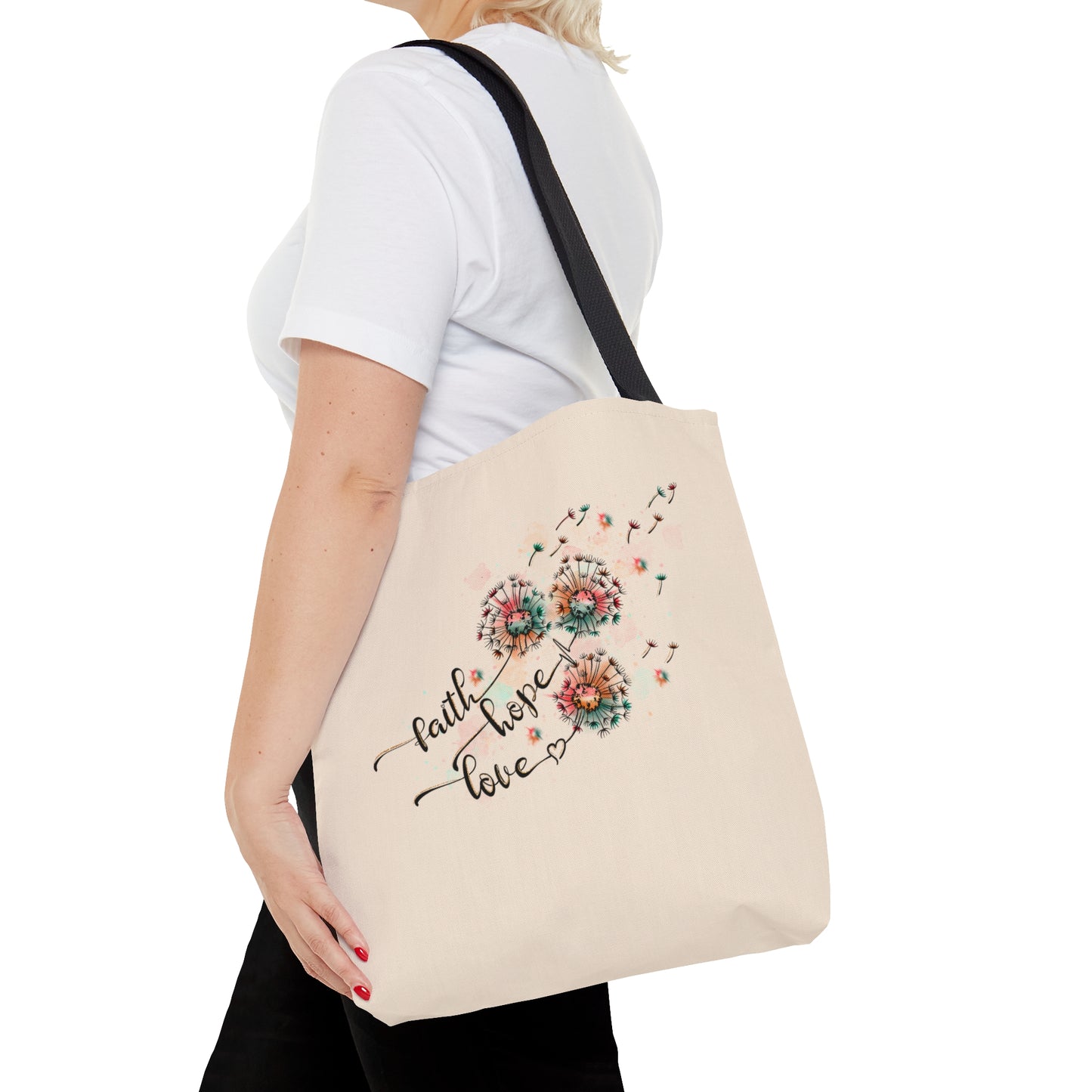 Faith Hope Love Dandelion Tote Bag (FOR POPUPS)