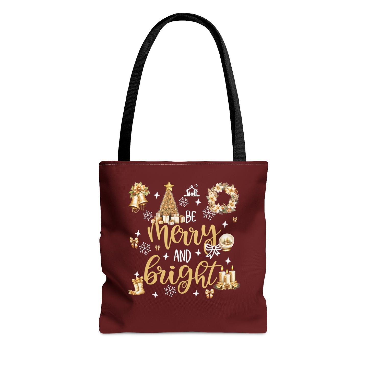 Golden Christmas Tote Bag