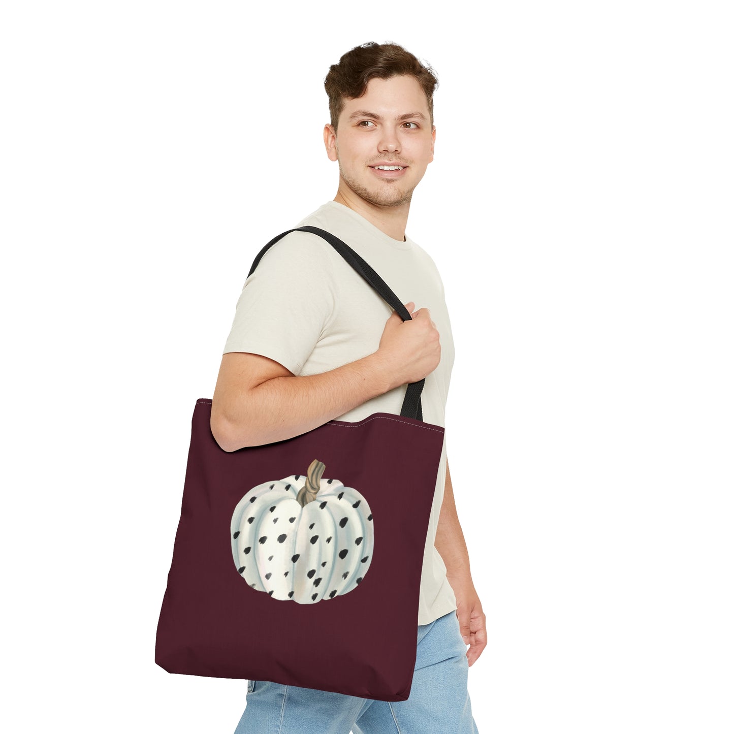 Polka Dot Pumpkin Tote