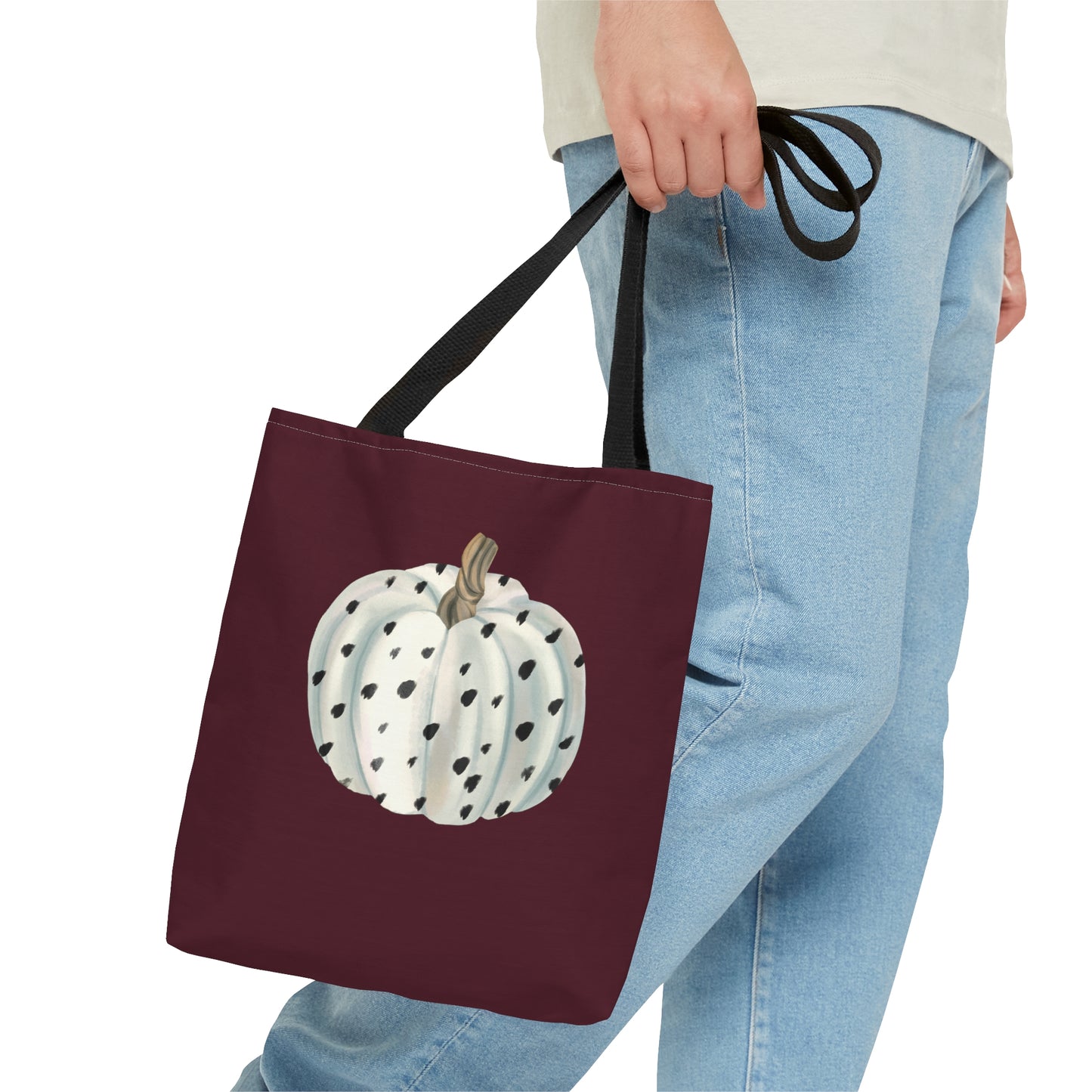 Polka Dot Pumpkin Tote