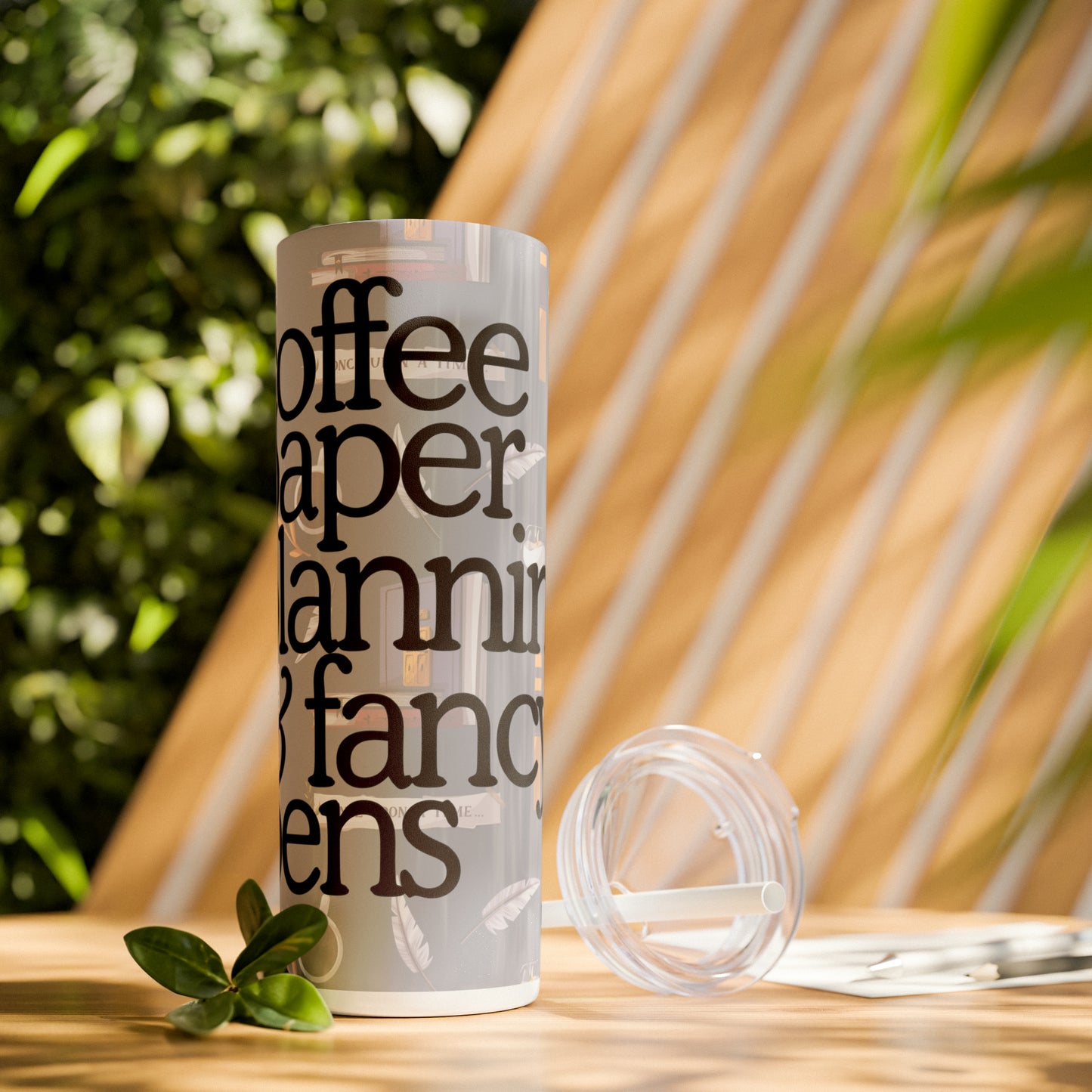 Planner Needs Tumbler w/ Straw (Black+Books)