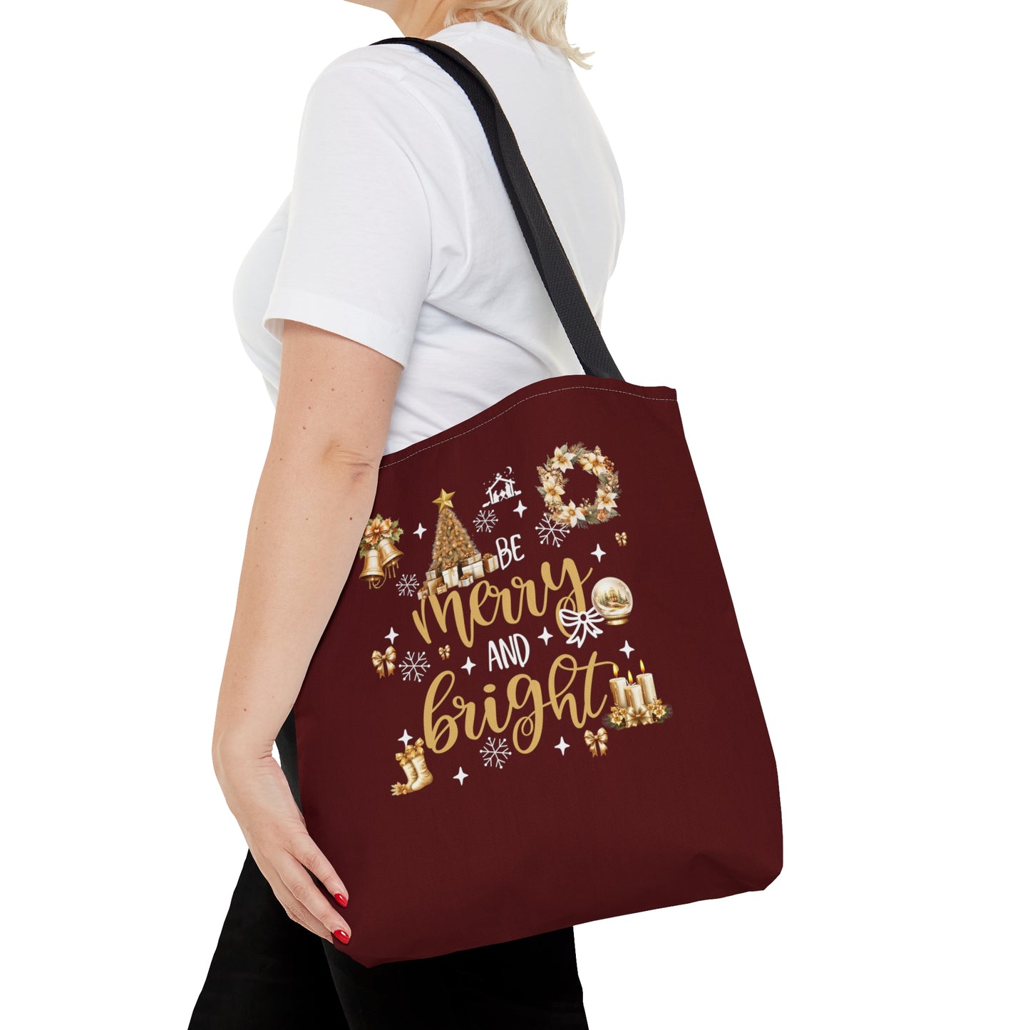 Golden Christmas Tote Bag