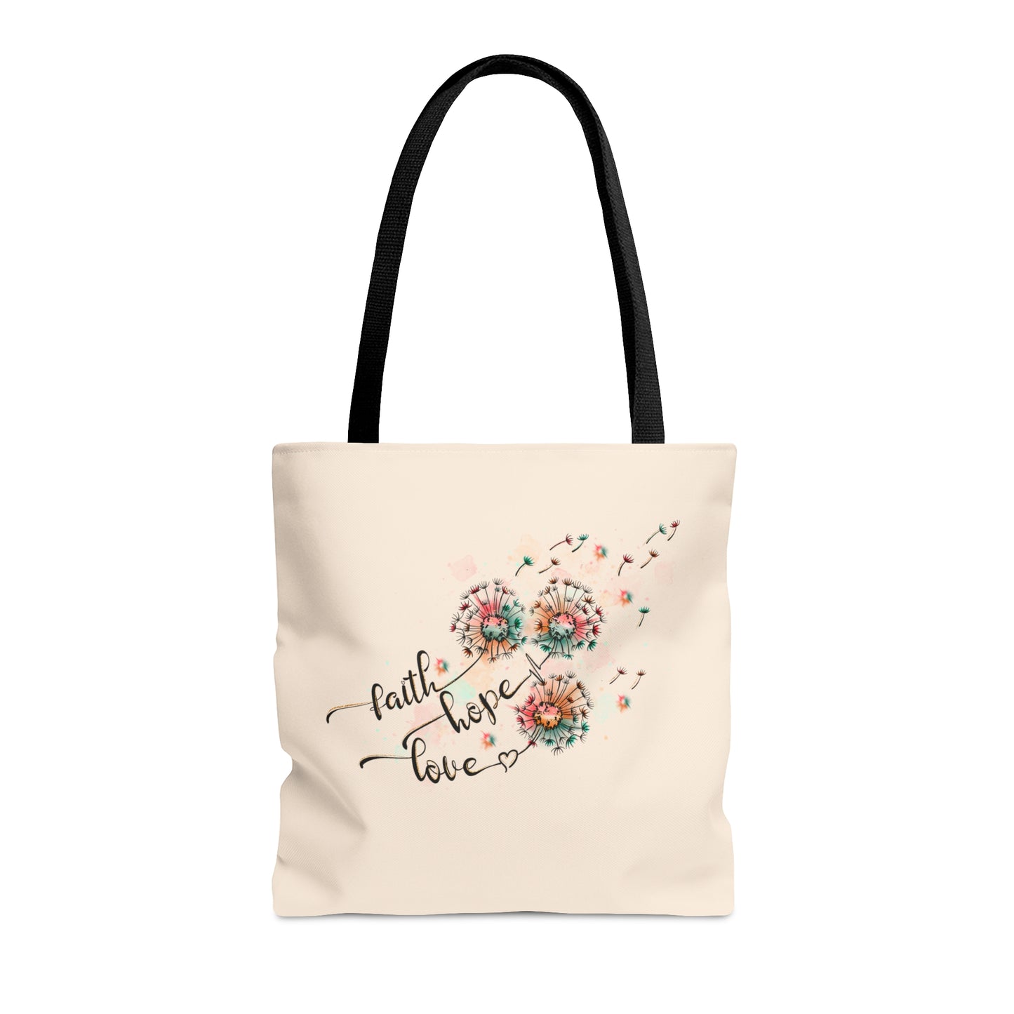 Faith Hope Love Dandelion Tote Bag (FOR POPUPS)