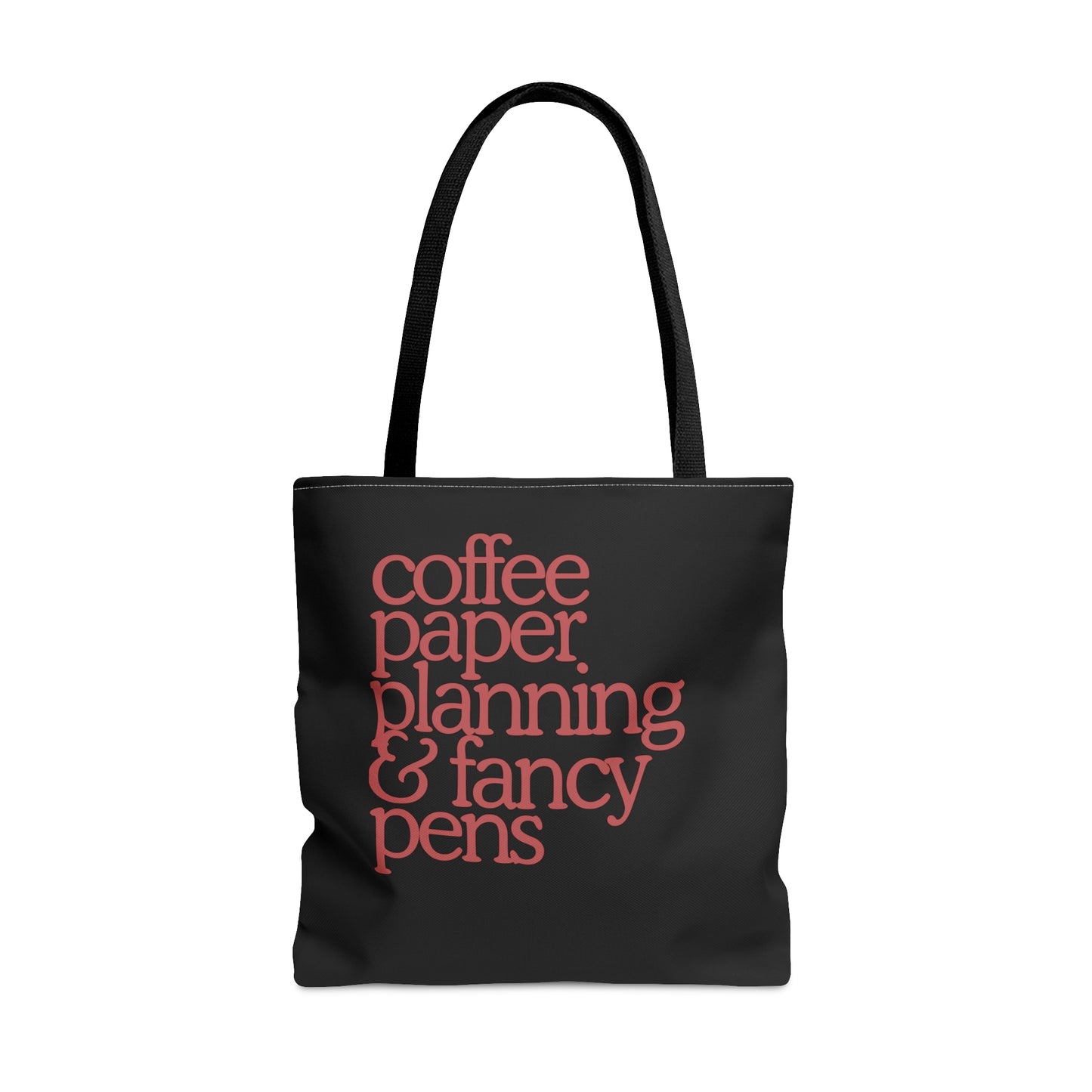 Planner Needs Tote Bag (Black+Maroon)