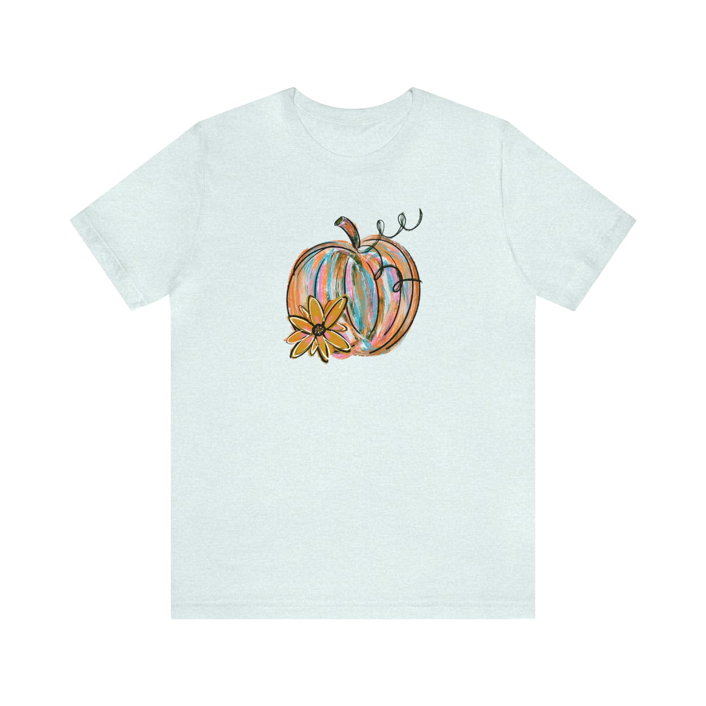 Floral Painted Pumpkin Shirt