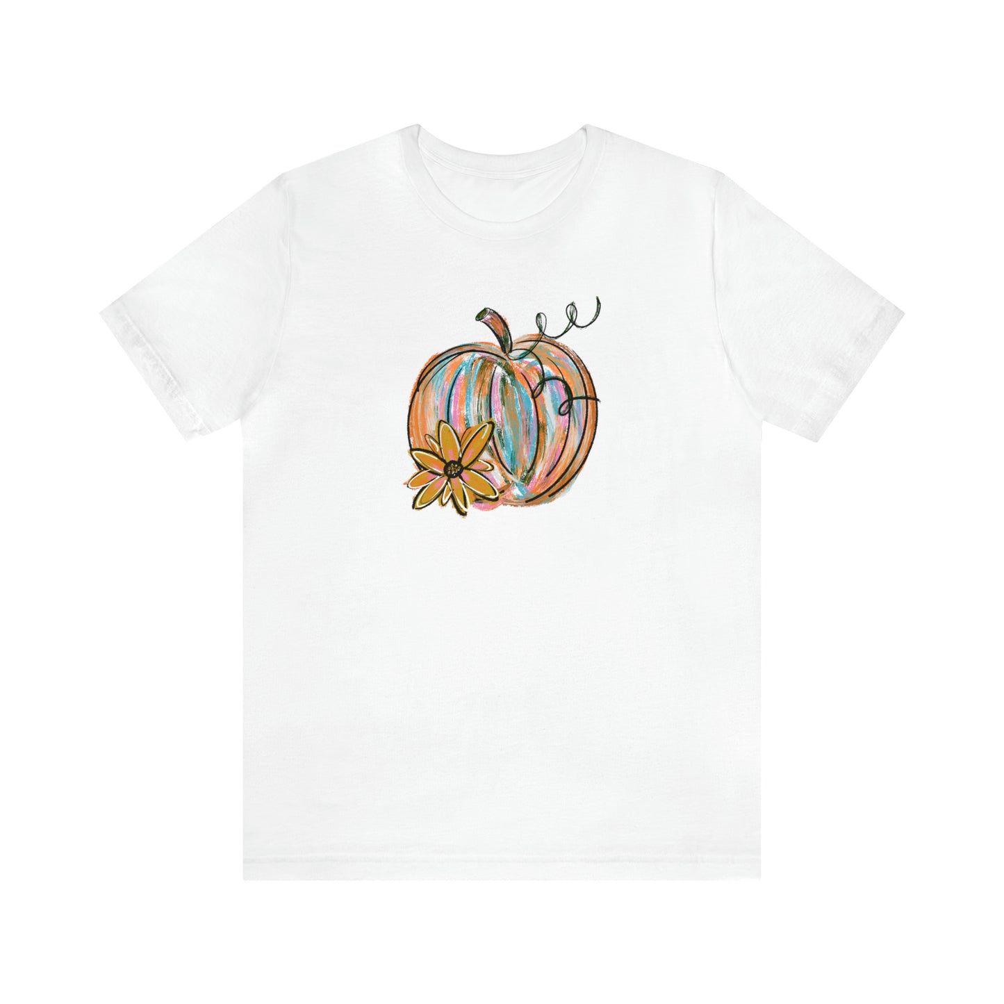 Floral Painted Pumpkin Shirt