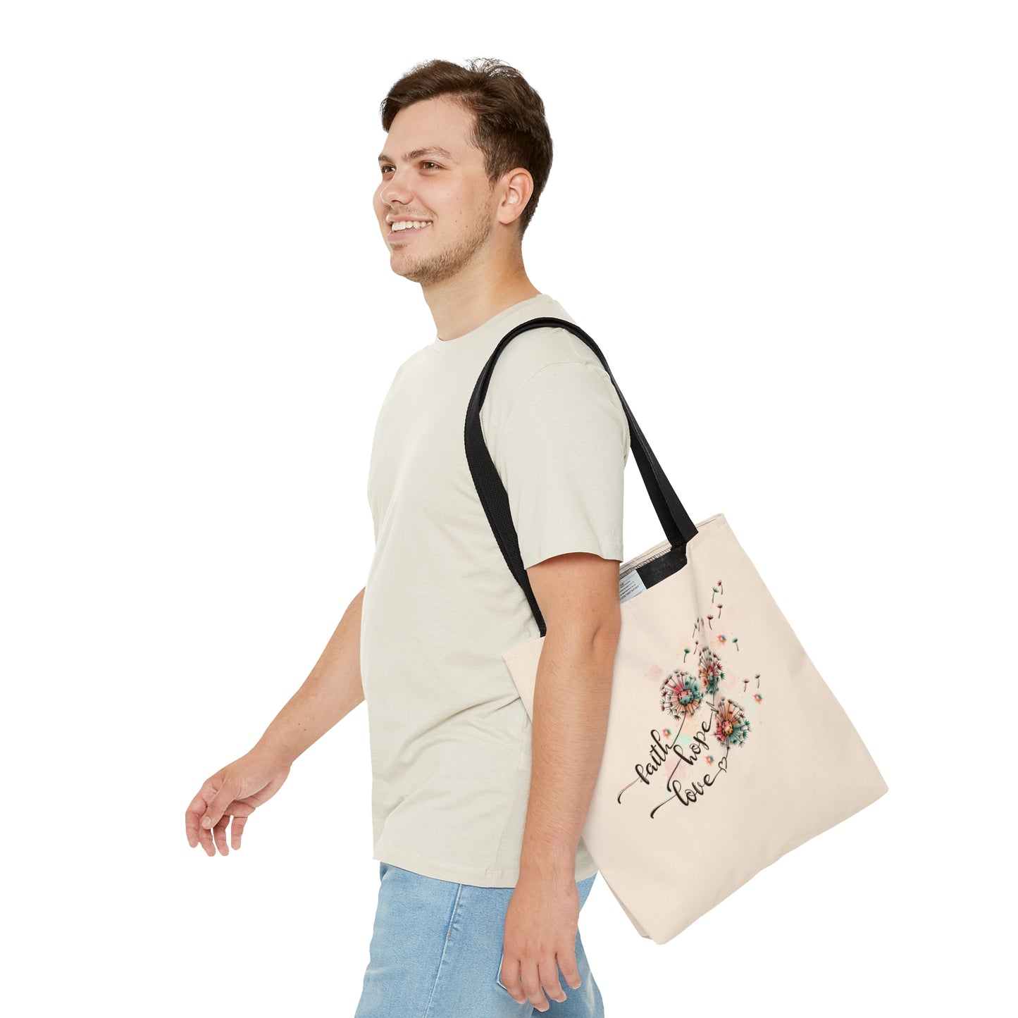 Faith Hope Love Dandelion Tote Bag (FOR POPUPS)