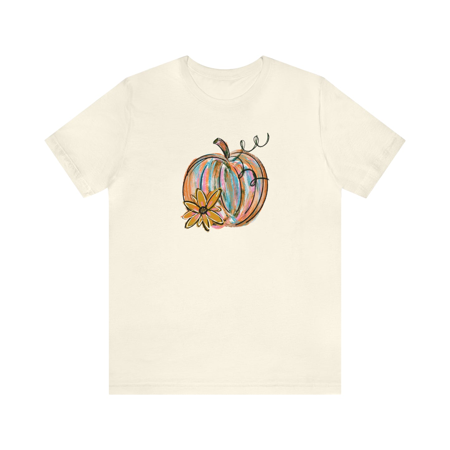 Floral Painted Pumpkin Shirt
