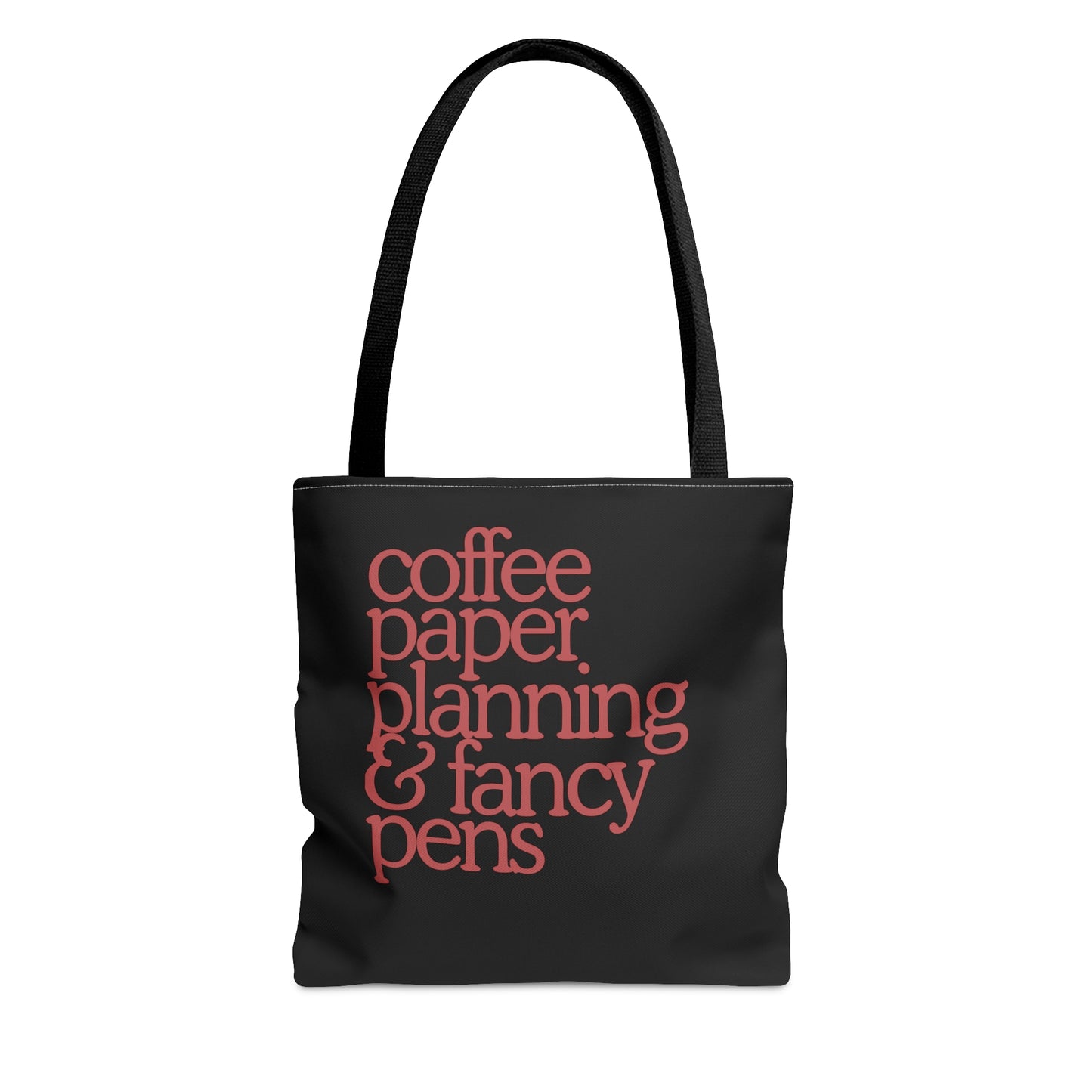 Planner Needs Tote Bag (Black+Maroon)