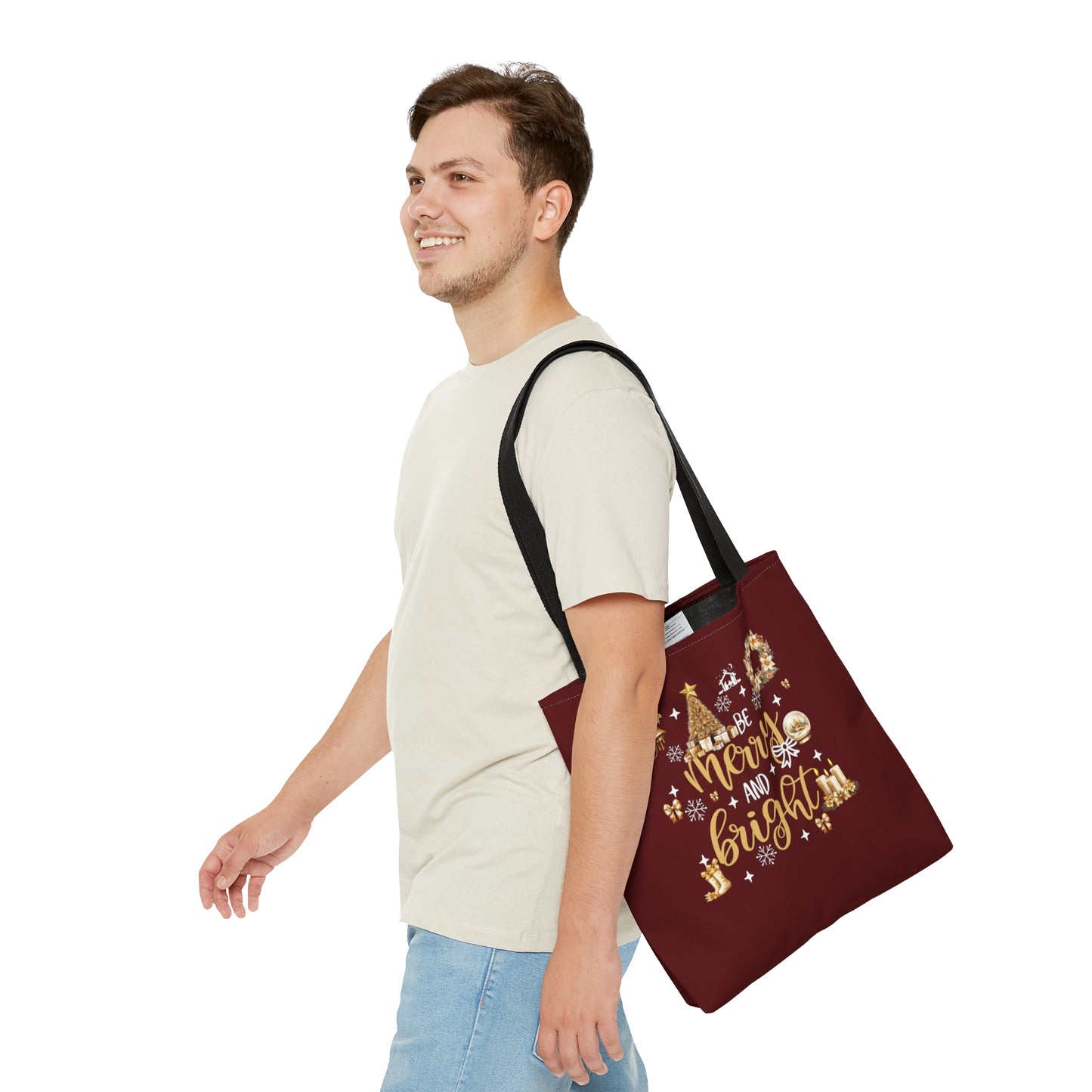 Golden Christmas Tote Bag