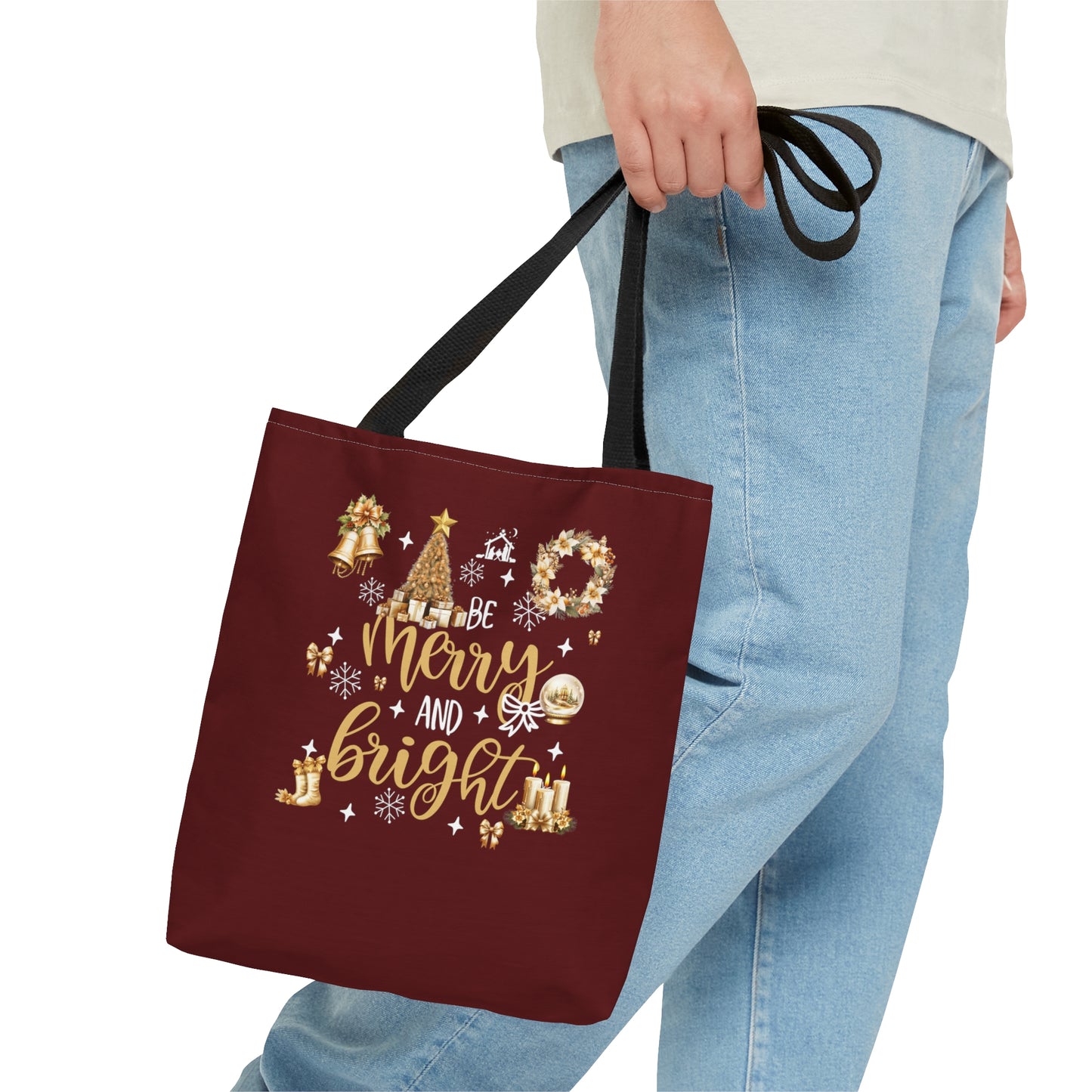 Golden Christmas Tote Bag