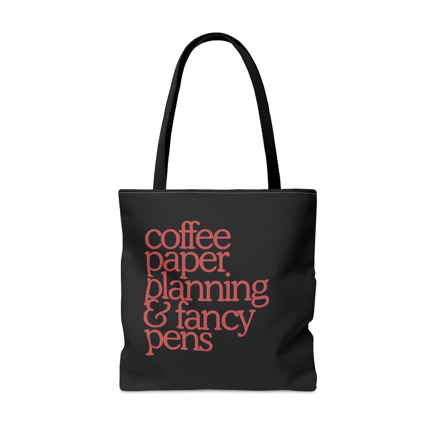 Planner Needs Tote Bag (Black+Maroon)