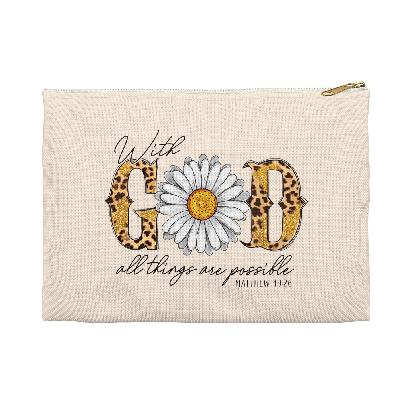 With God All Things Accessory Pouch