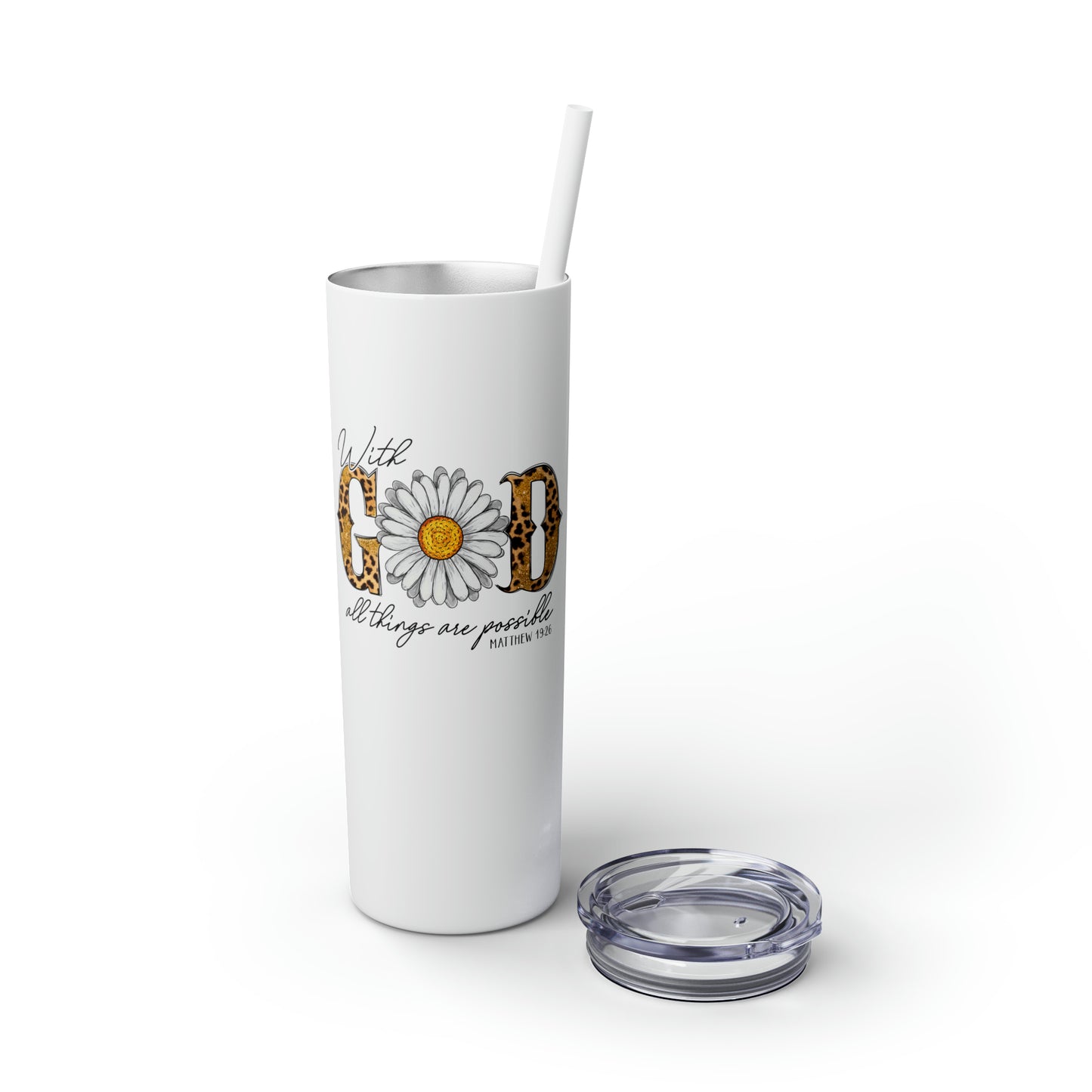 With God Tumbler w/ Straw