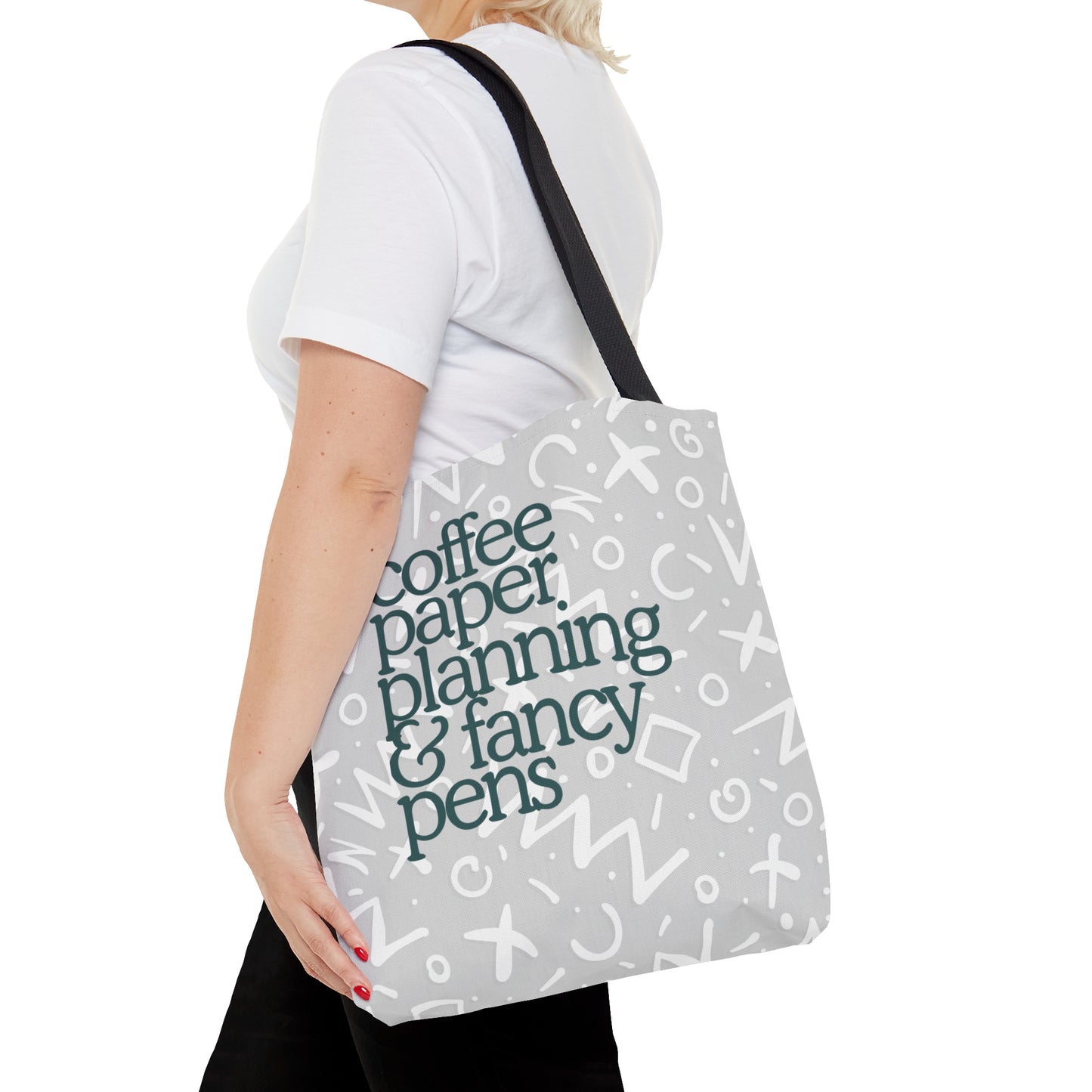 Planner Needs Tote Bag (Gray+Sage)