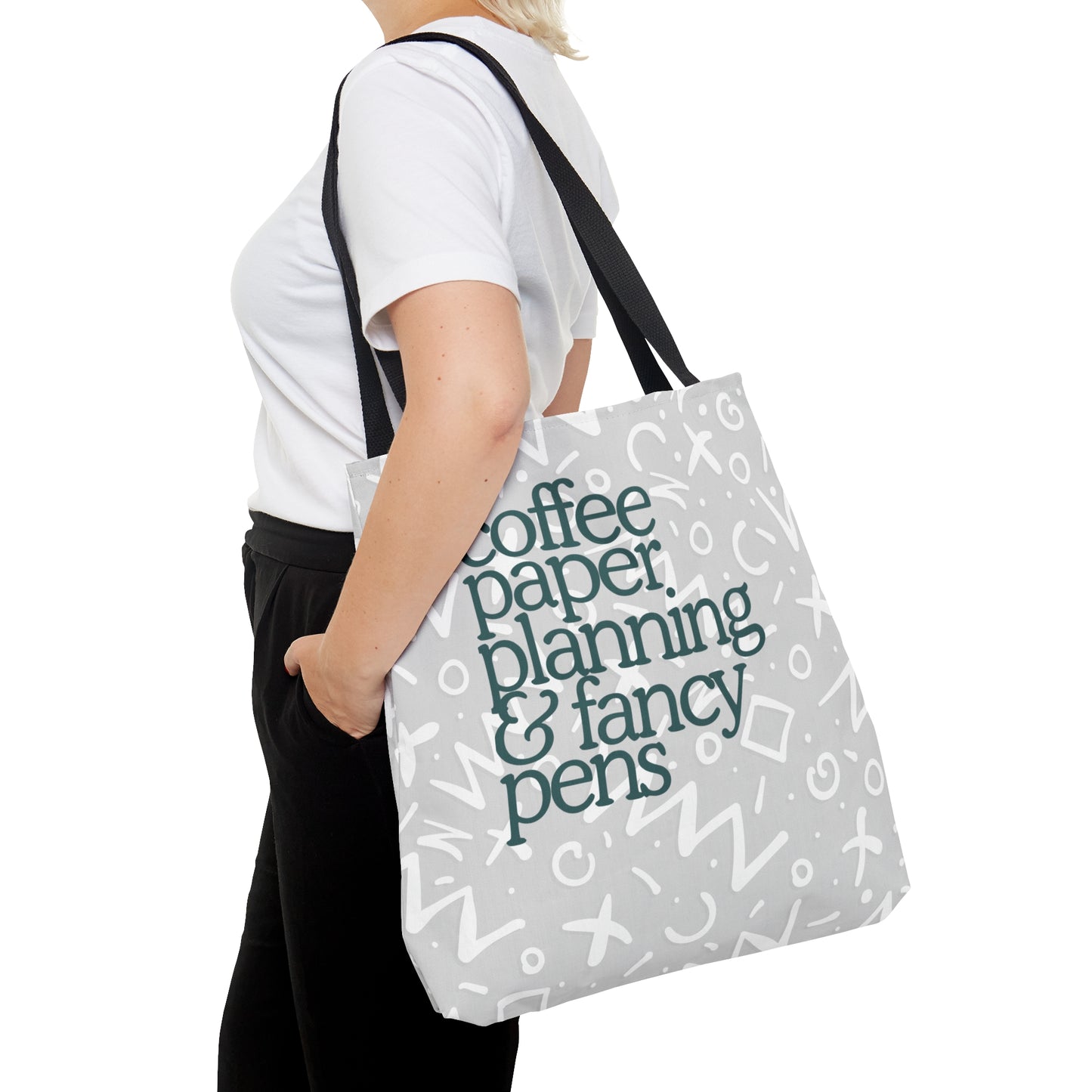 Planner Needs Tote Bag (Gray+Sage)