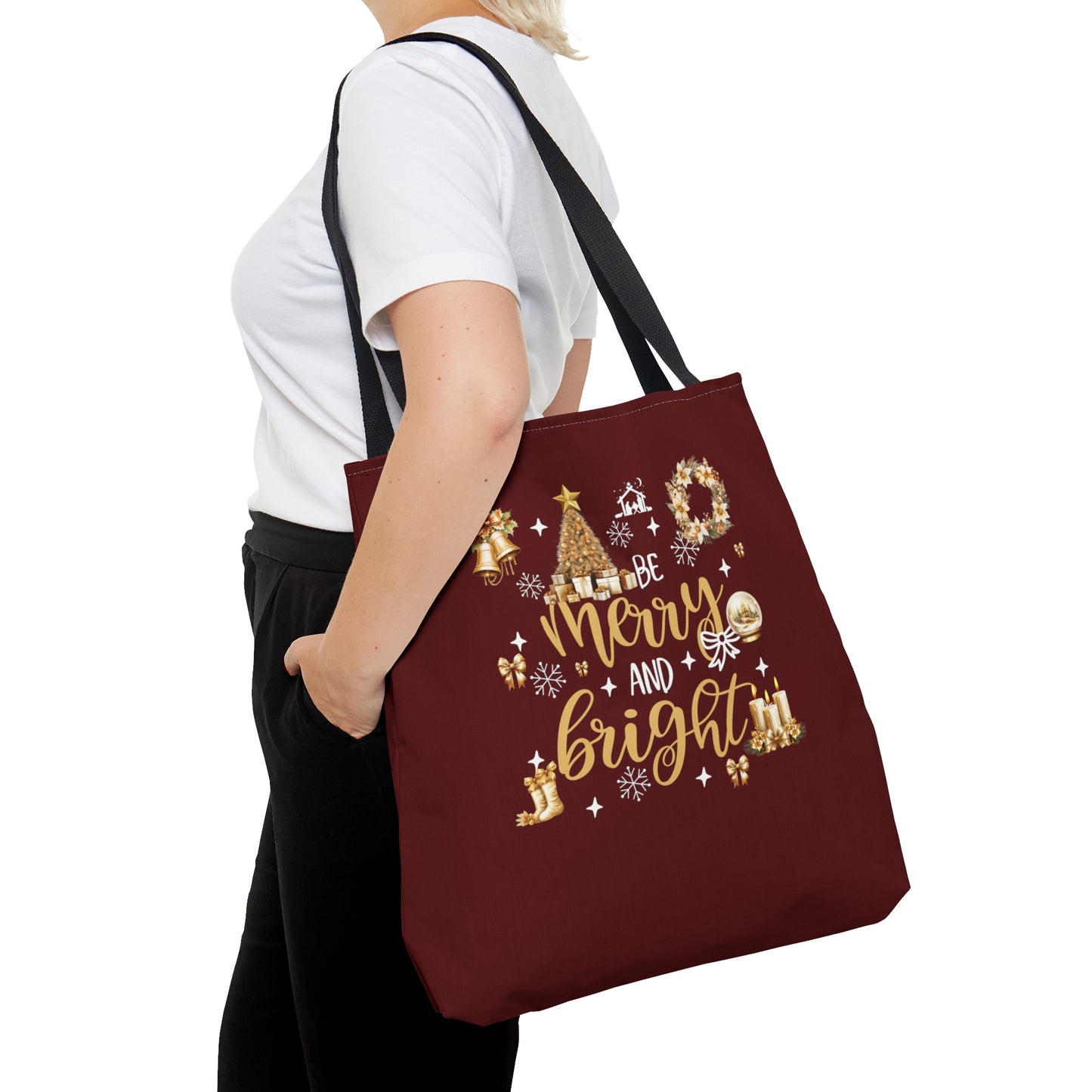 Golden Christmas Tote Bag