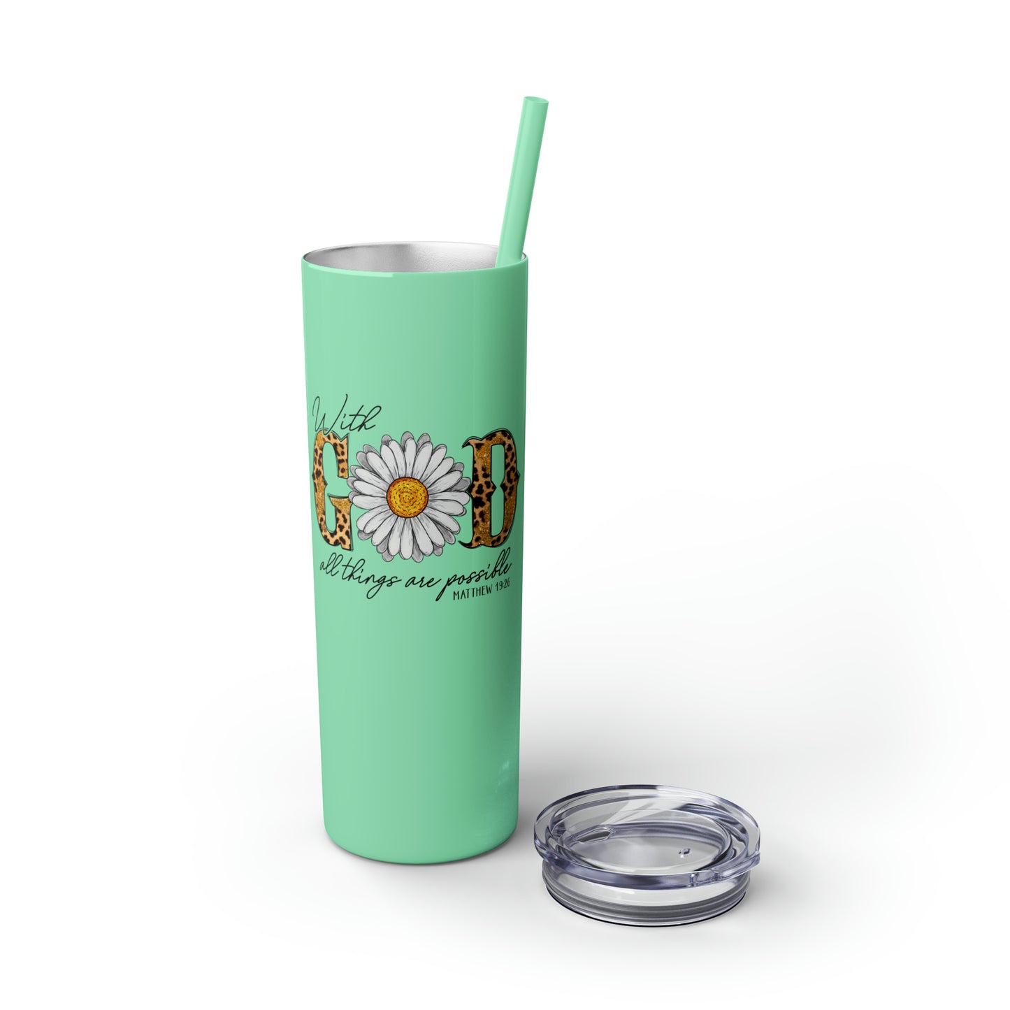 With God Tumbler w/ Straw