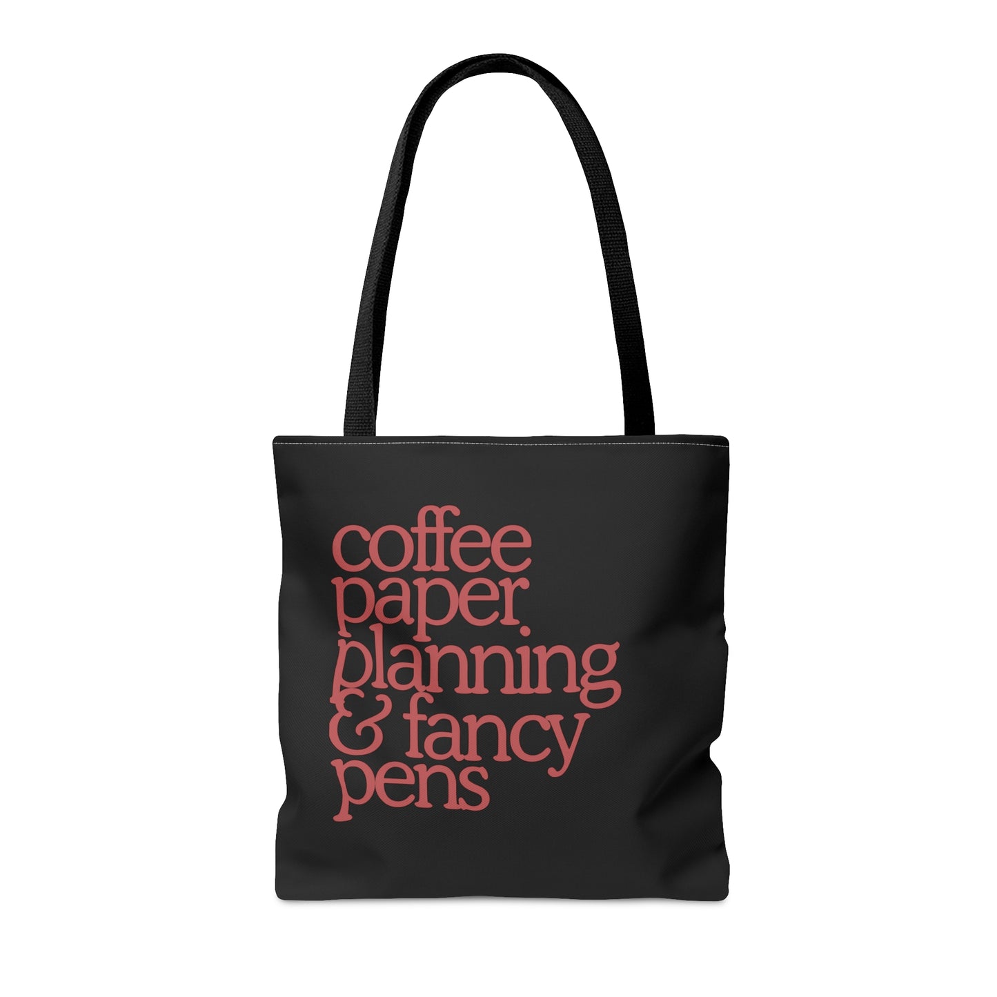 Planner Needs Tote Bag (Black+Maroon)