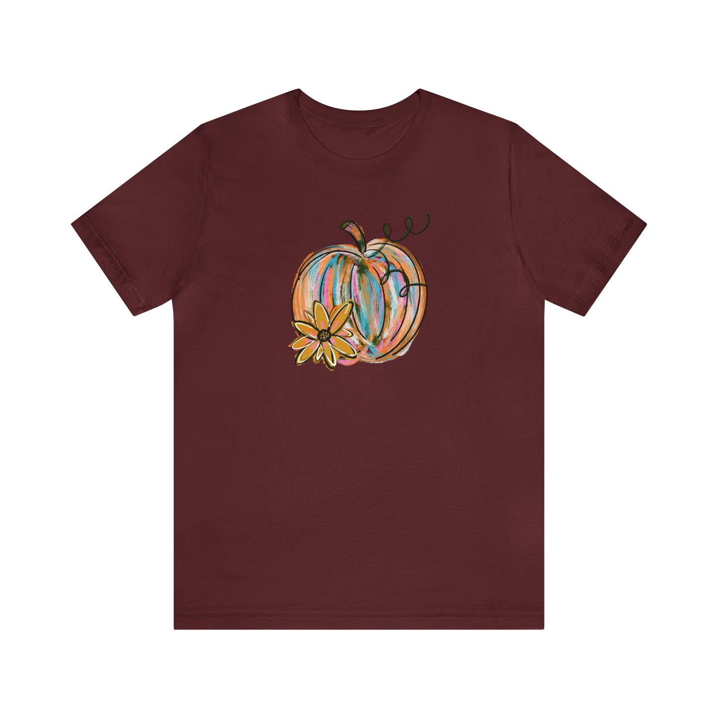 Floral Painted Pumpkin Shirt