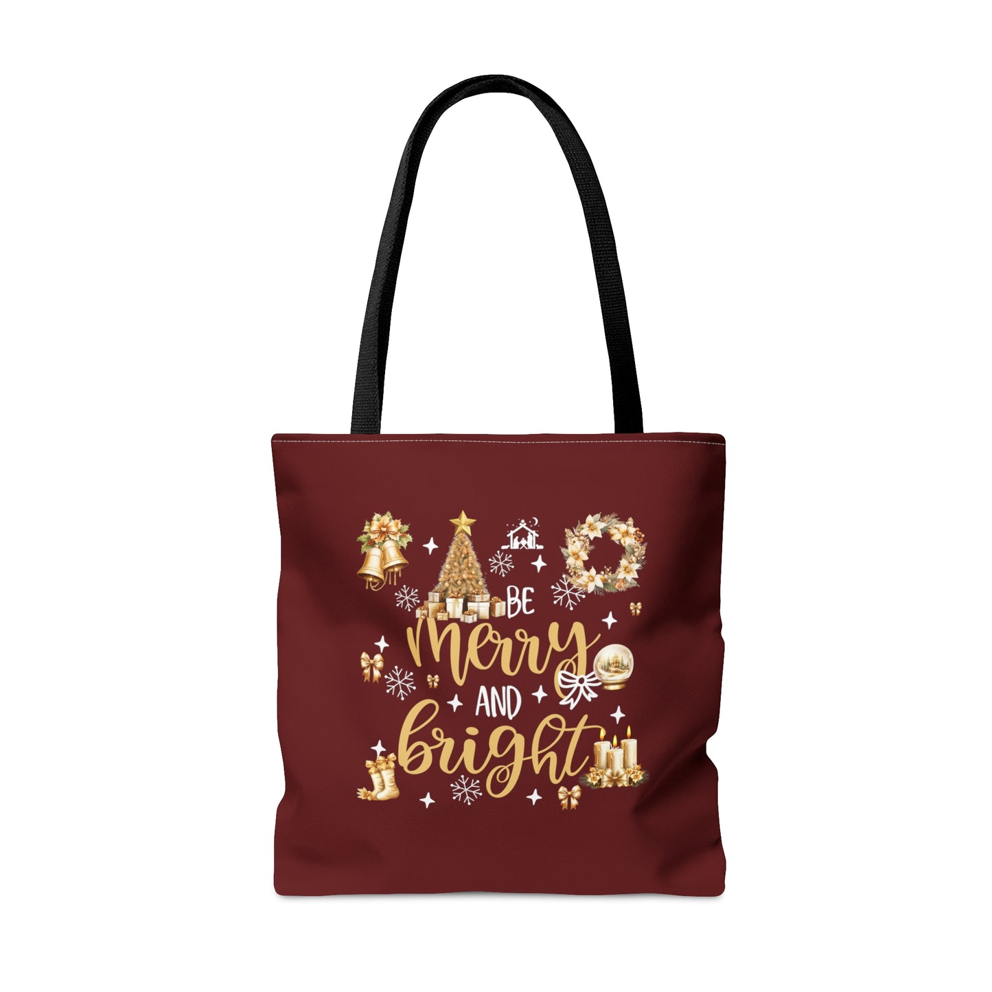 Golden Christmas Tote Bag