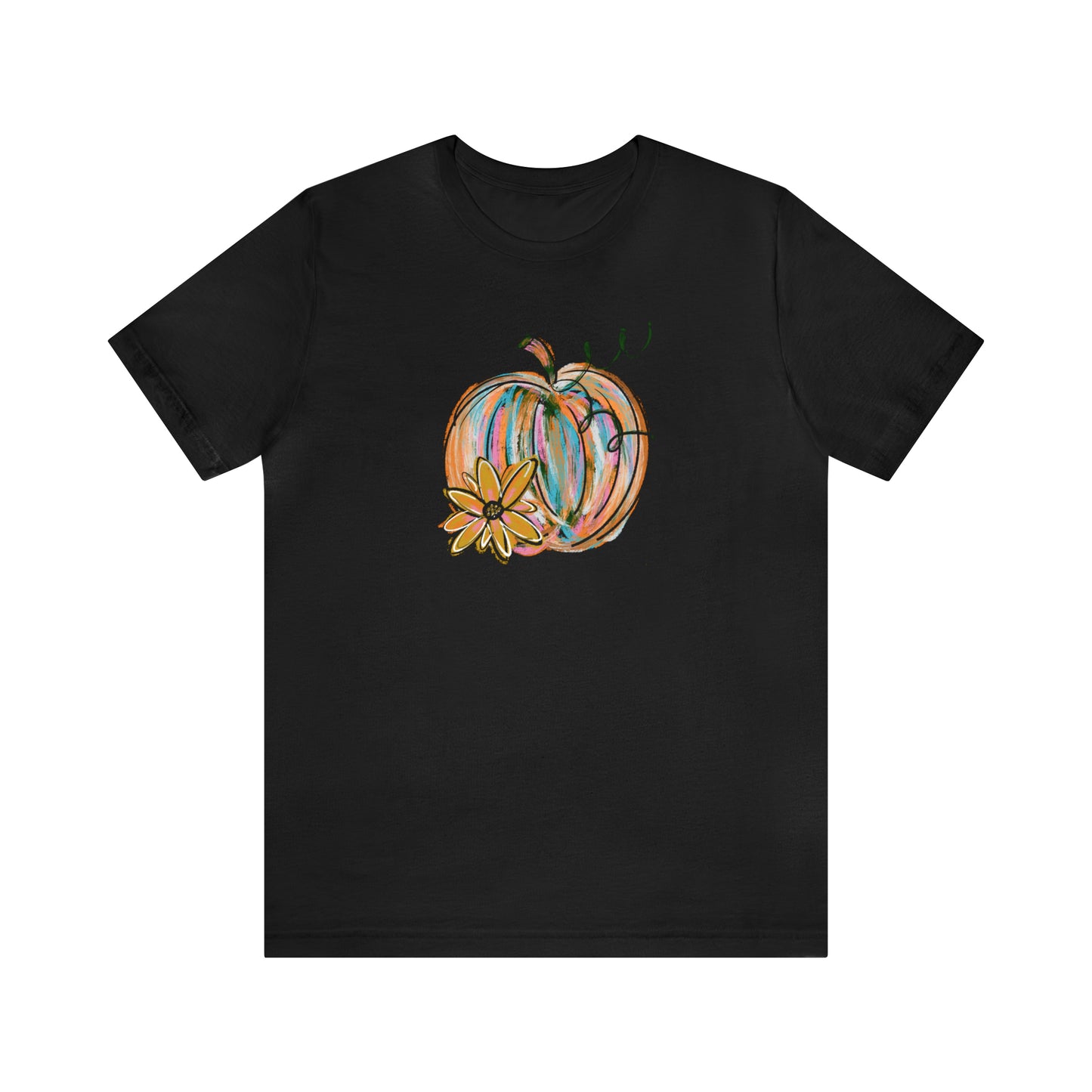 Floral Painted Pumpkin Shirt