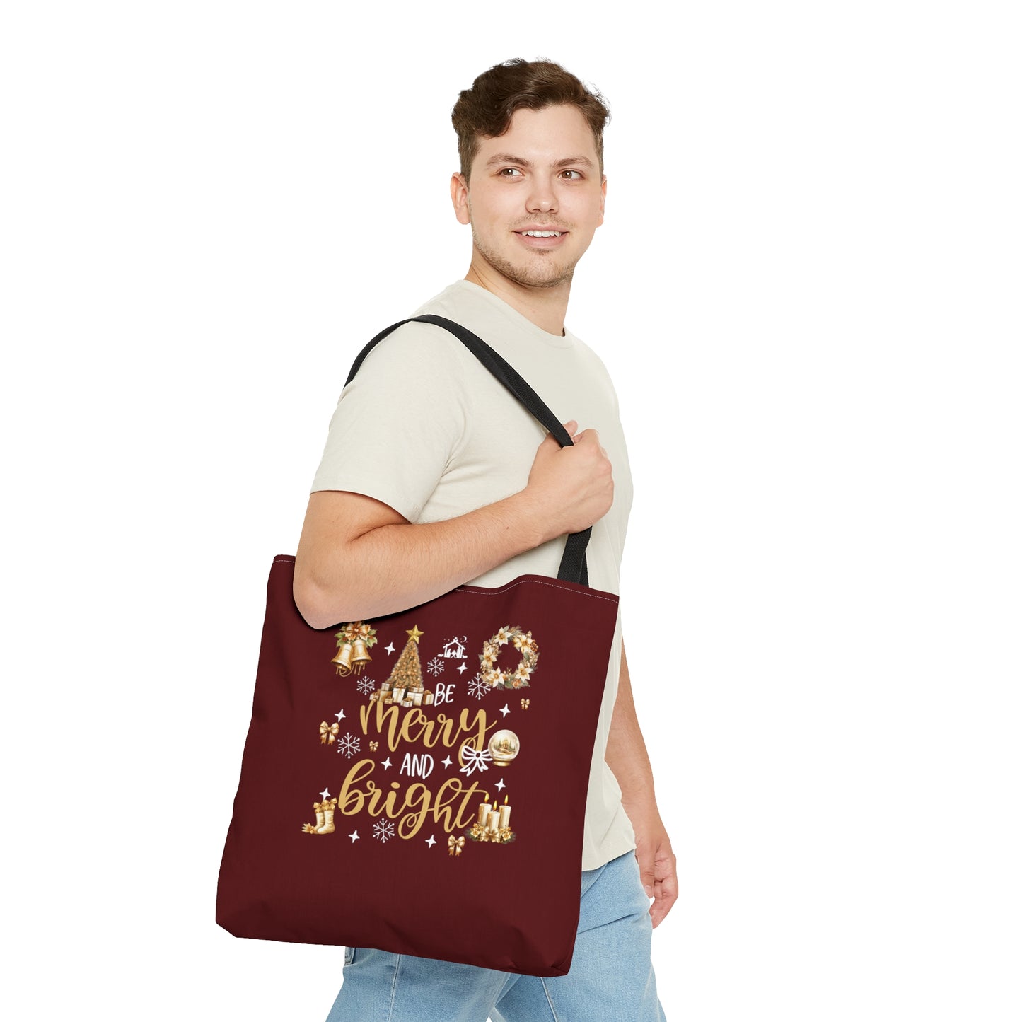 Golden Christmas Tote Bag