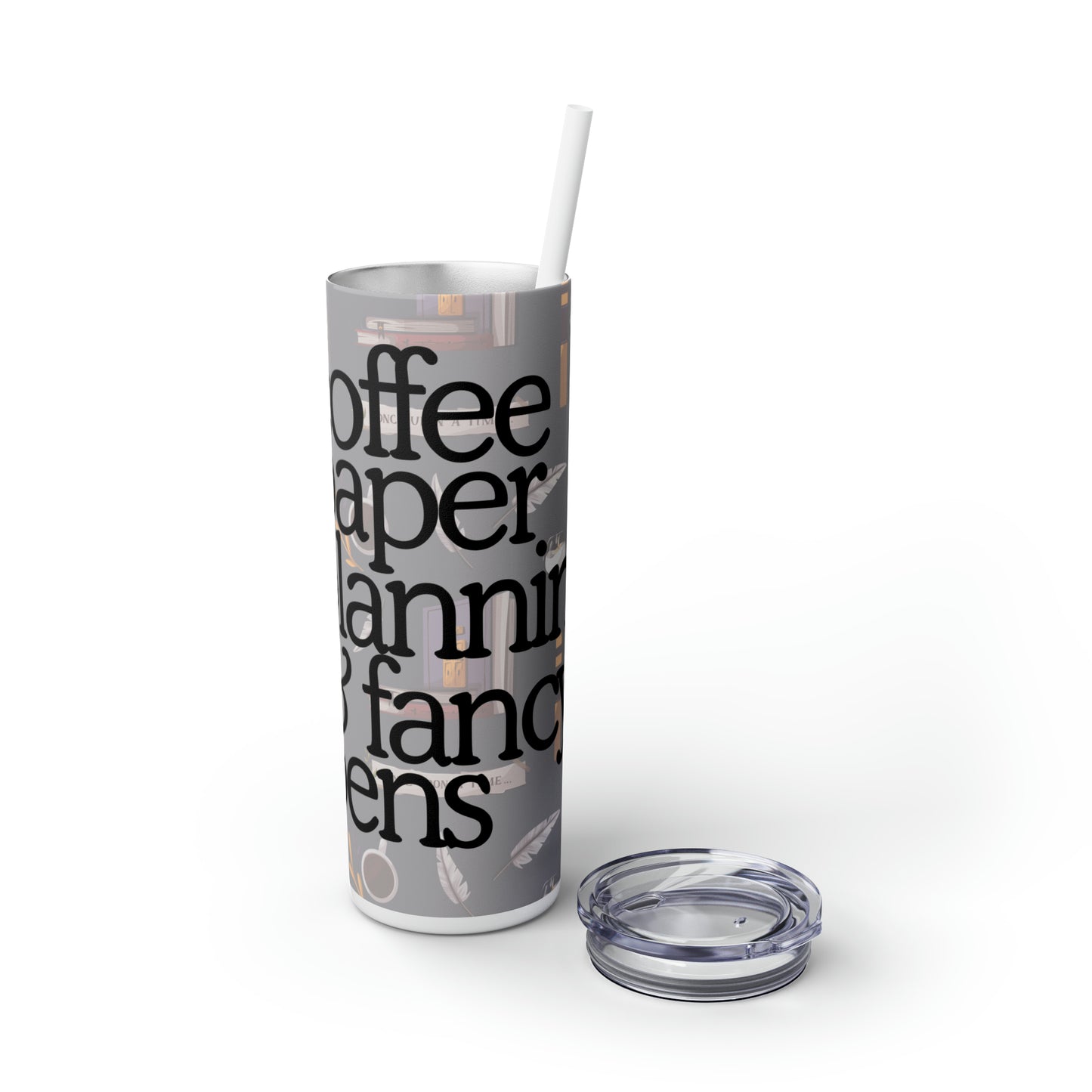 Planner Needs Tumbler w/ Straw (Black+Books)