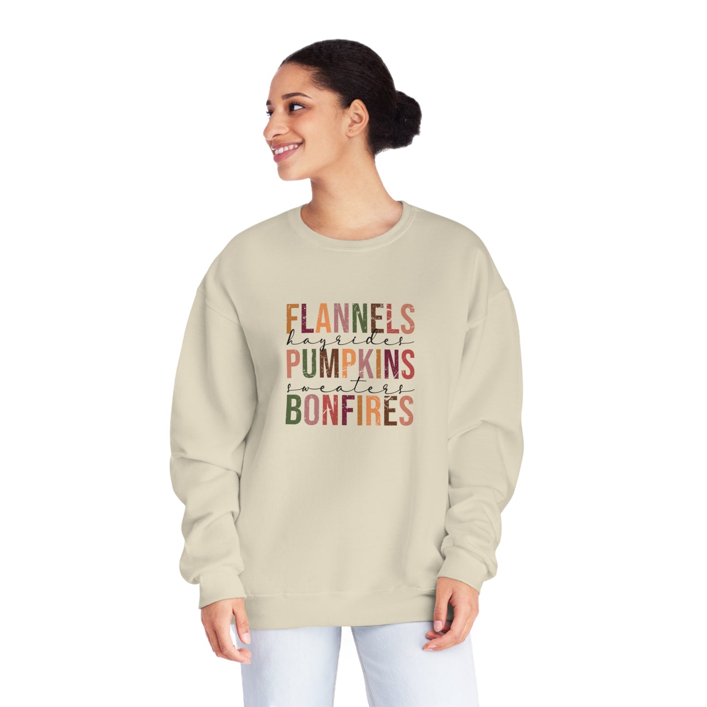 Flannel, Pumpkins and Bonfire Sweater