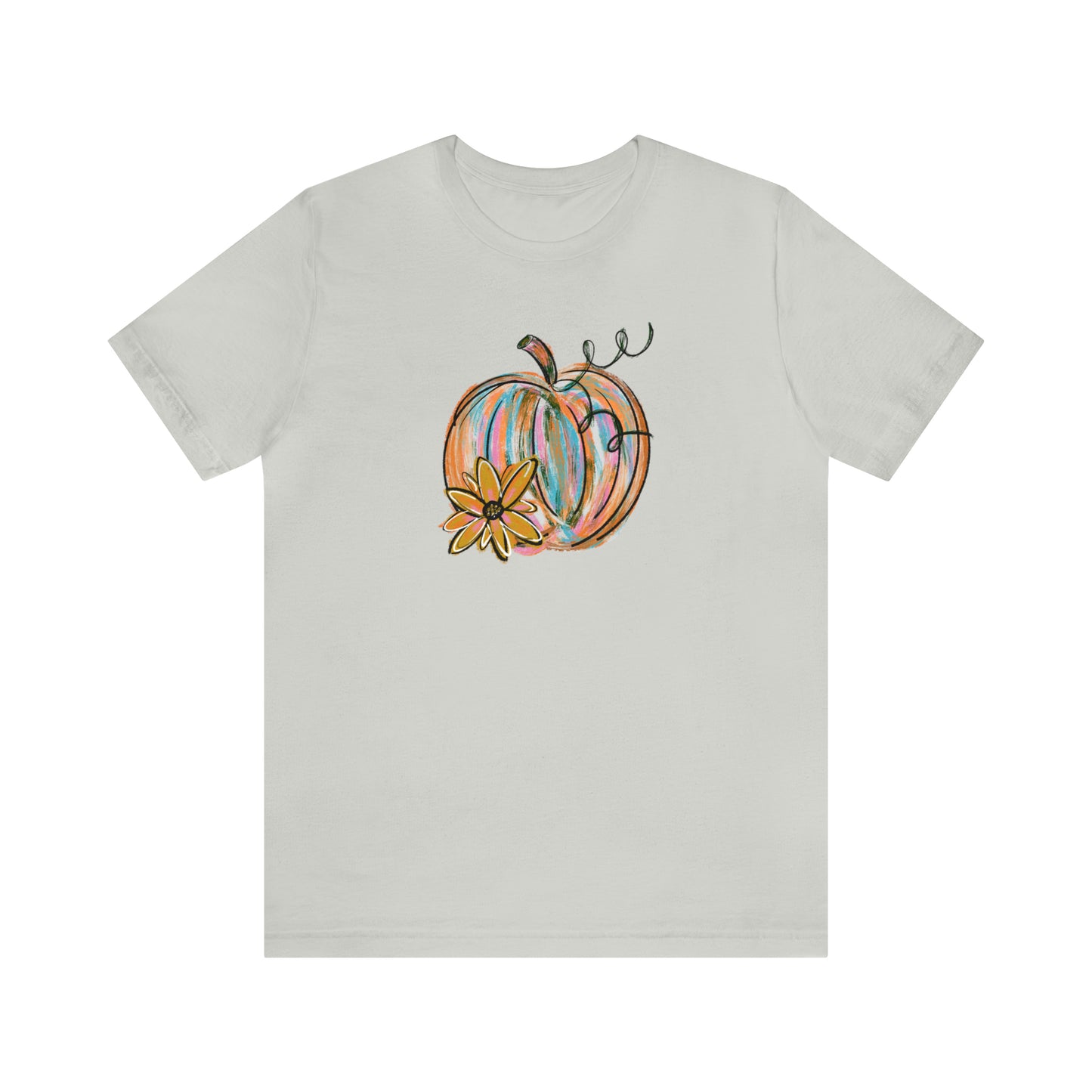 Floral Painted Pumpkin Shirt