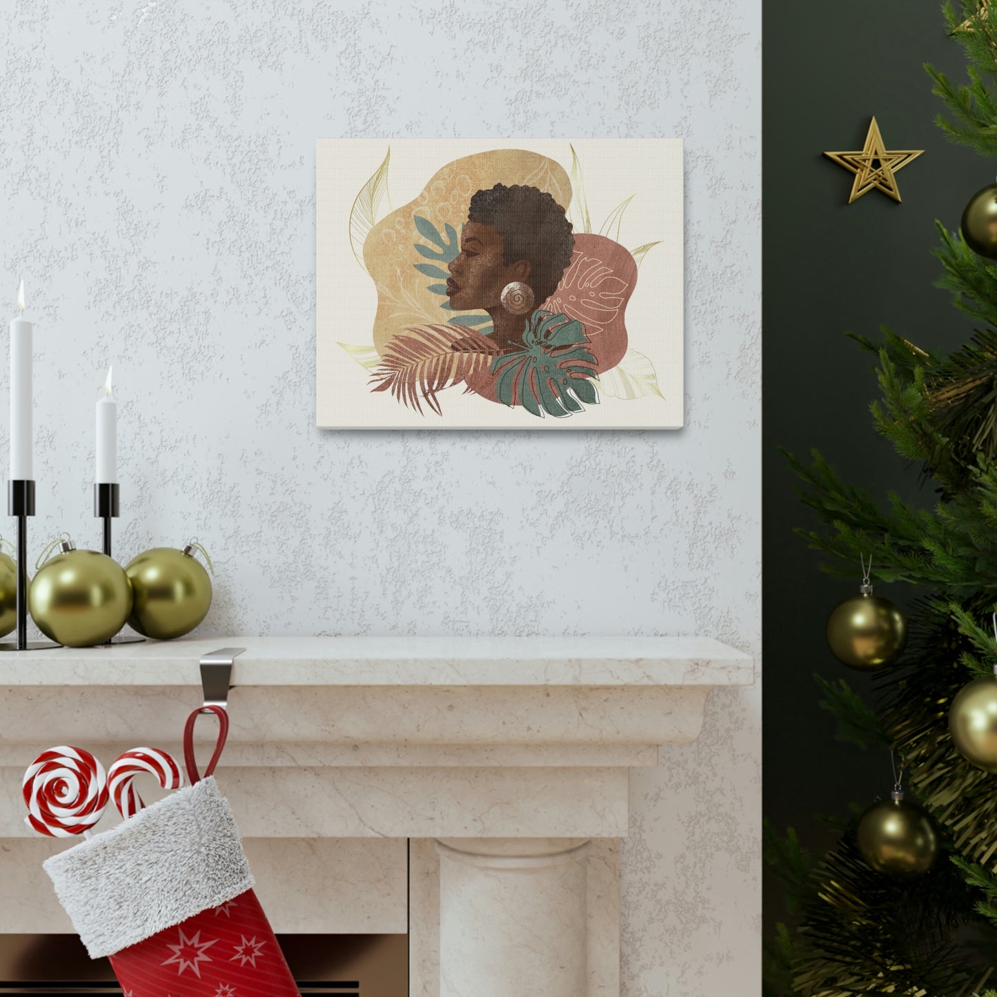 Melanin Beauty Canvas Gallery Wraps | Short & Sophisticated