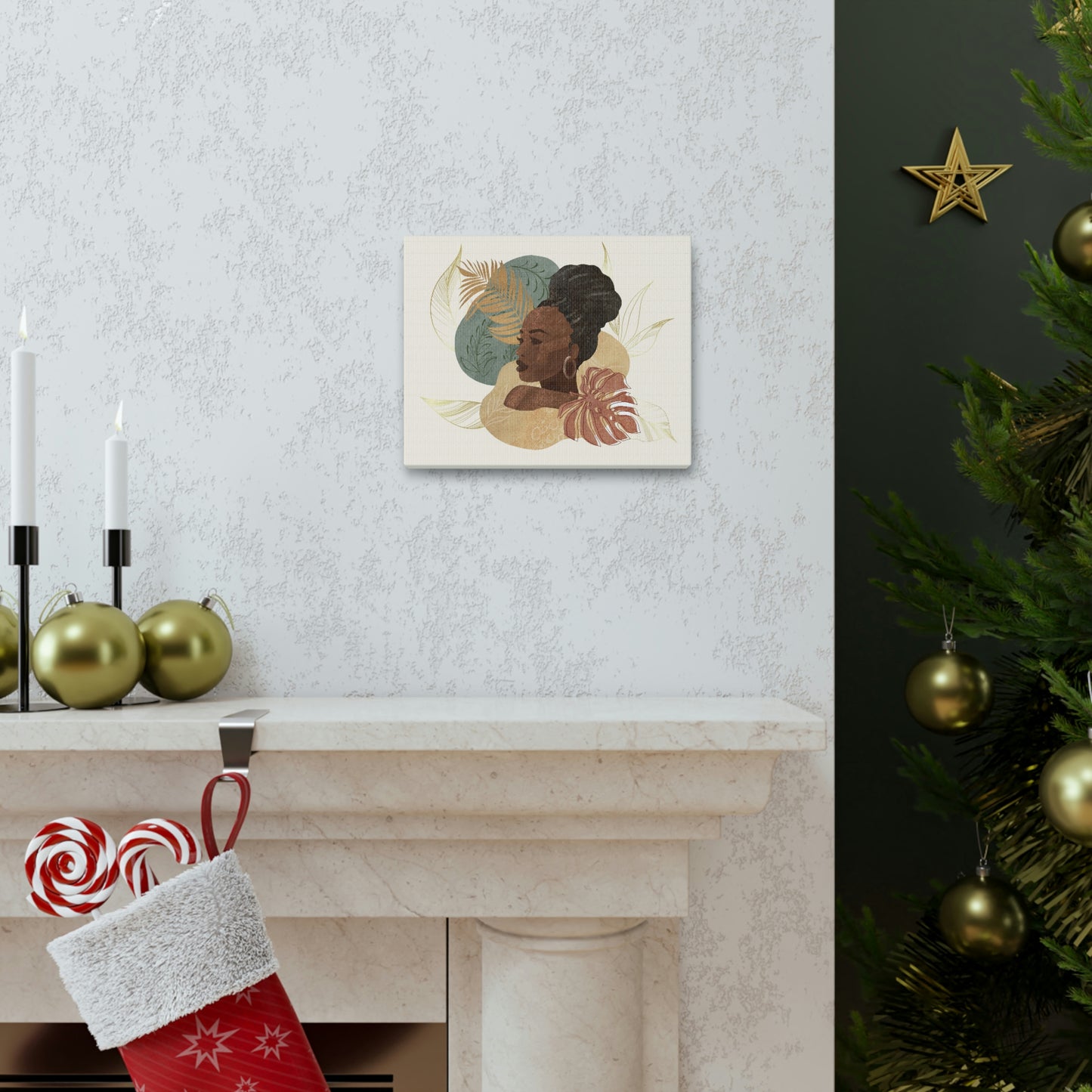 Melanin Beauty Canvas Gallery Wraps | High Bun