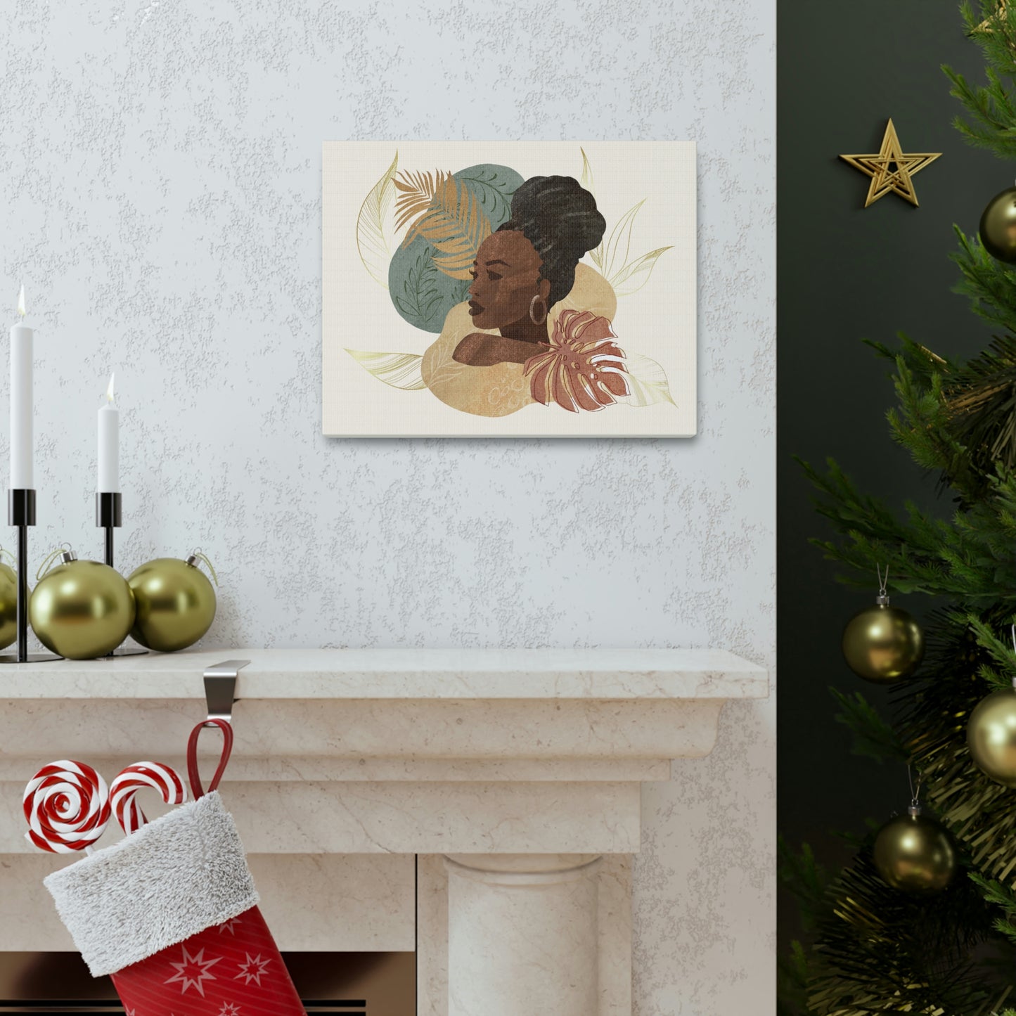 Melanin Beauty Canvas Gallery Wraps | High Bun