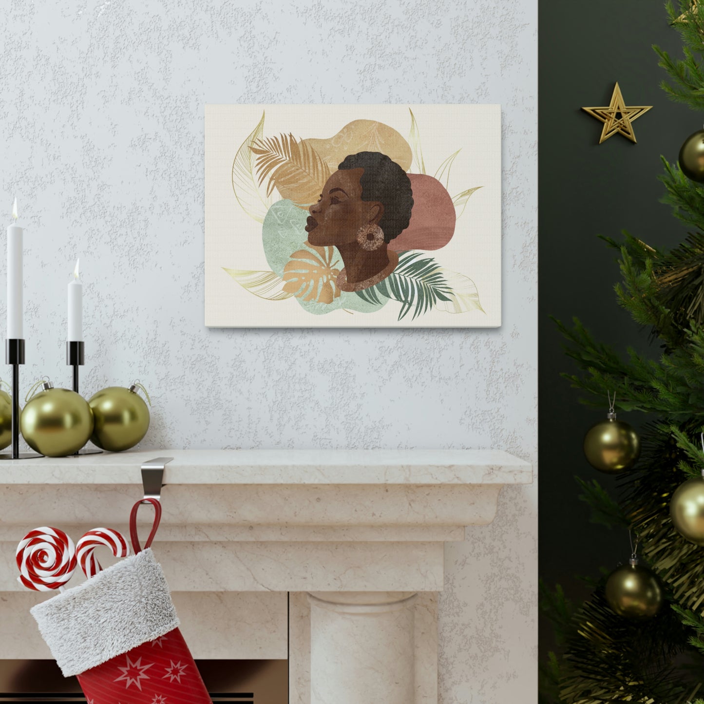 Melanin Beauty Canvas Gallery Wraps | Short & Sexy
