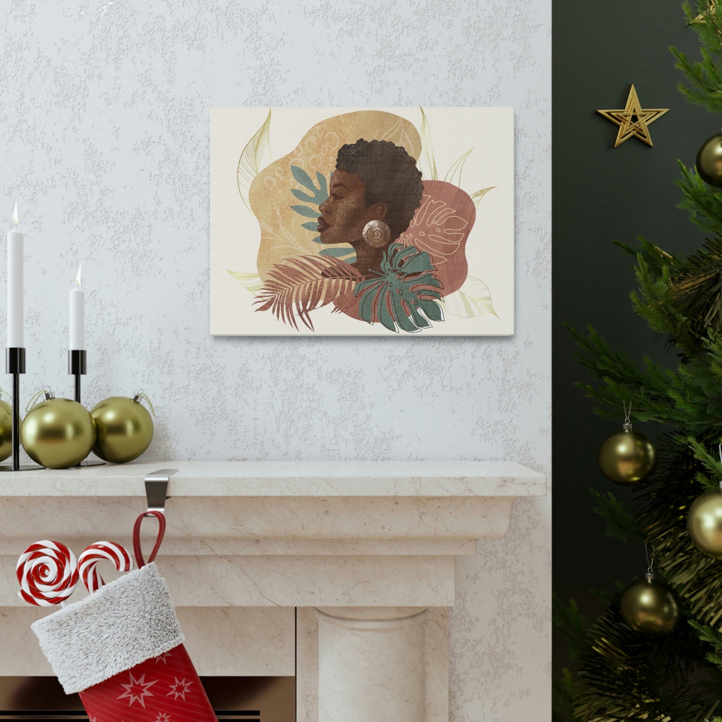 Melanin Beauty Canvas Gallery Wraps | Short & Sophisticated