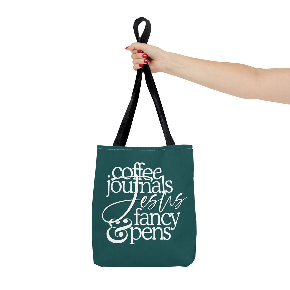 Jesus, Coffee, Journals & Fancy Pens Tote Bag