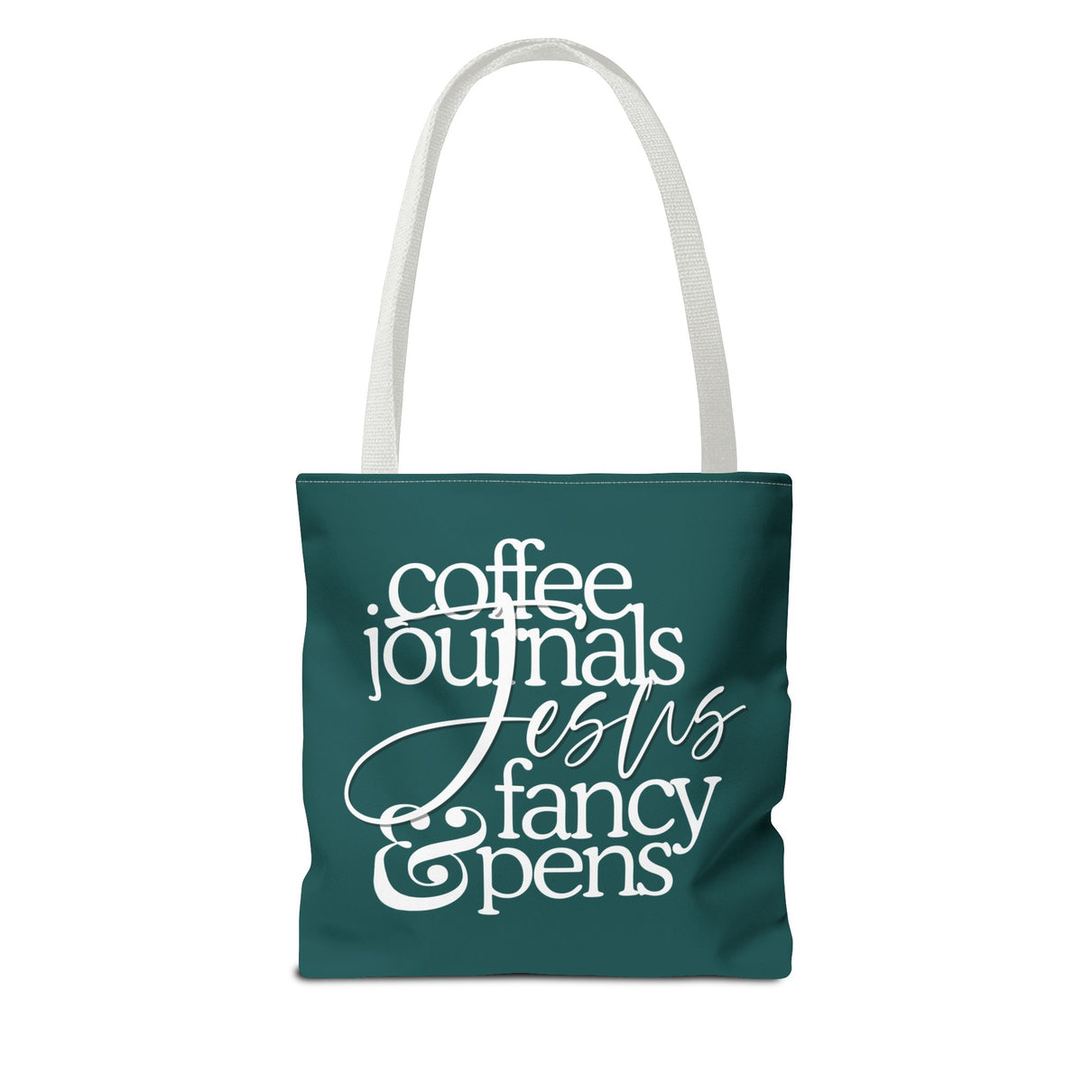 Jesus, Coffee, Journals & Fancy Pens Tote Bag