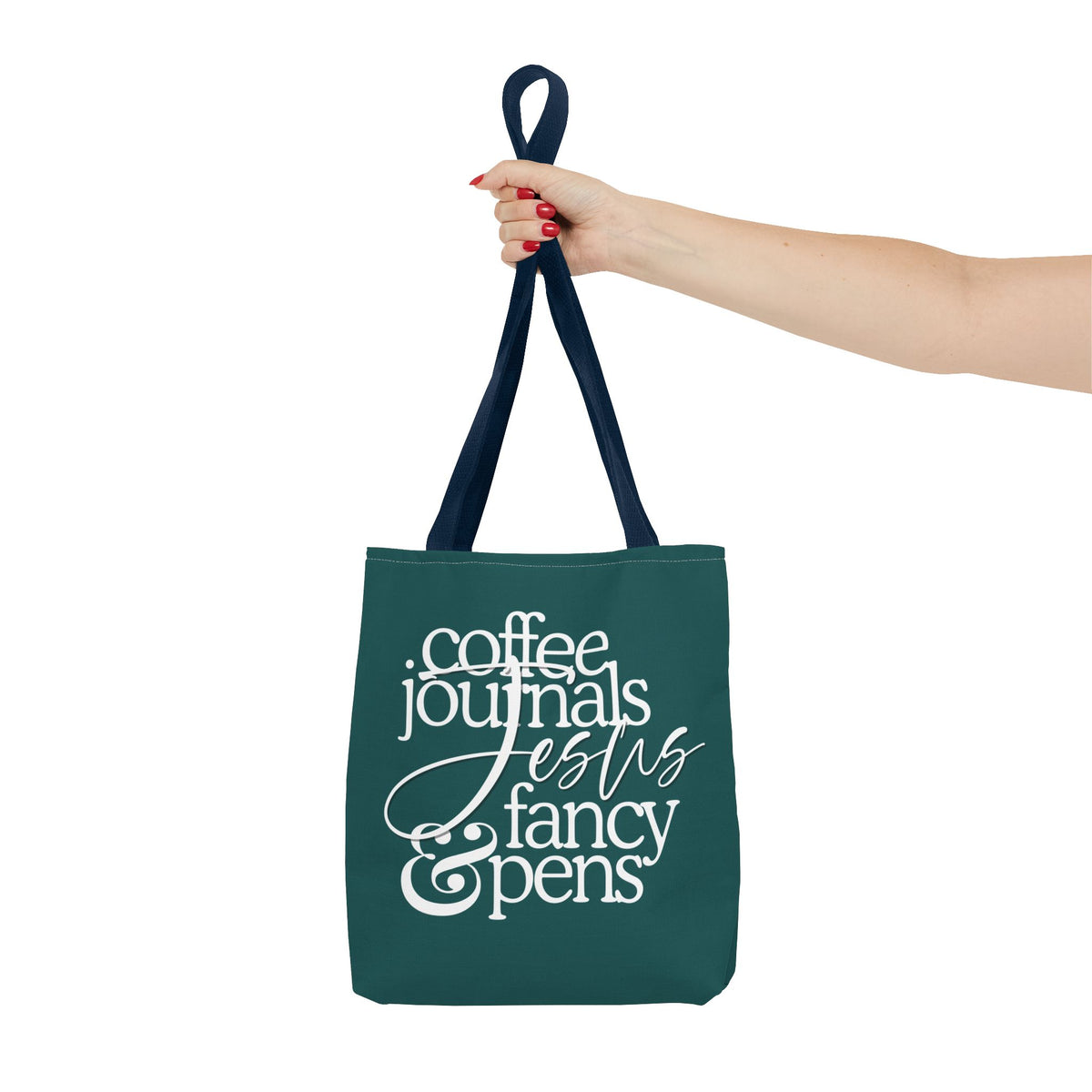 Jesus, Coffee, Journals & Fancy Pens Tote Bag