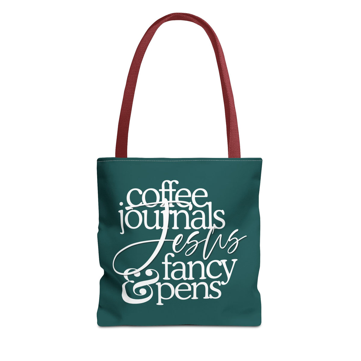 Jesus, Coffee, Journals & Fancy Pens Tote Bag