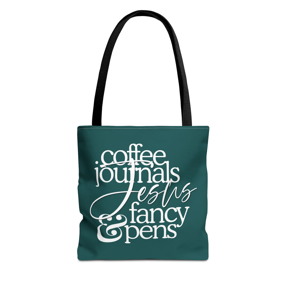 Jesus, Coffee, Journals & Fancy Pens Tote Bag