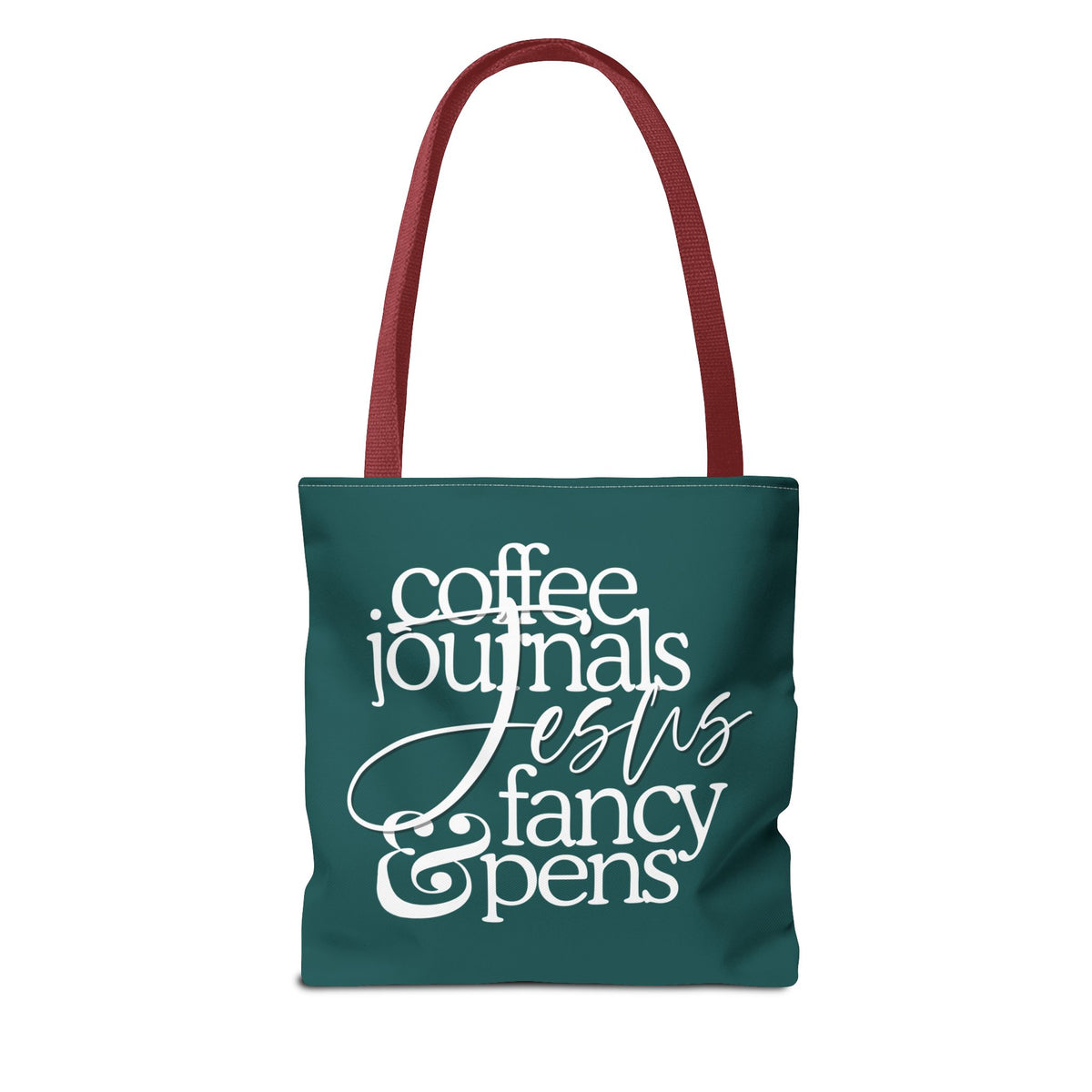Jesus, Coffee, Journals & Fancy Pens Tote Bag