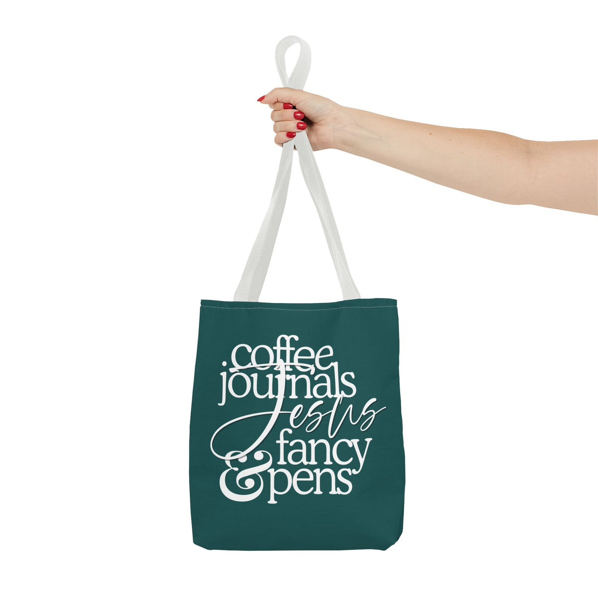 Jesus, Coffee, Journals & Fancy Pens Tote Bag