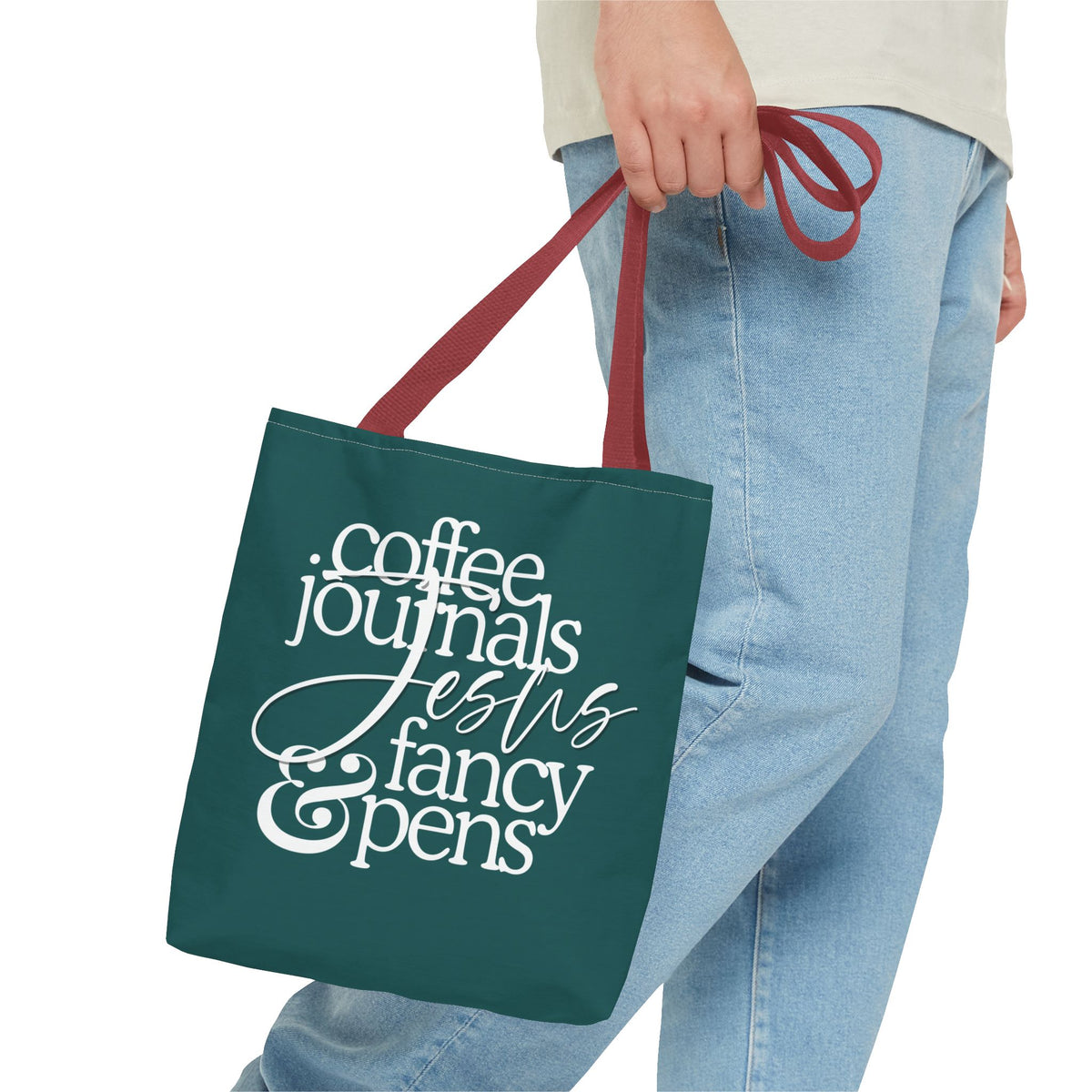 Jesus, Coffee, Journals & Fancy Pens Tote Bag