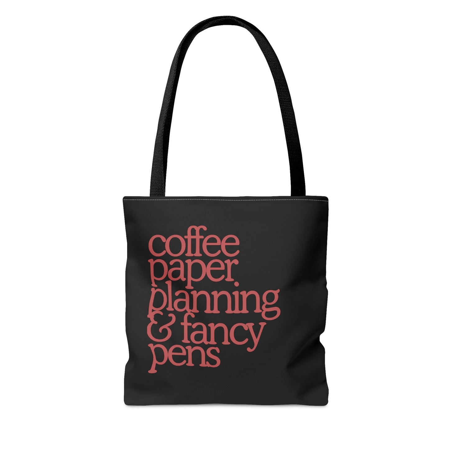 Planner Needs Tote Bag (Black+Maroon)