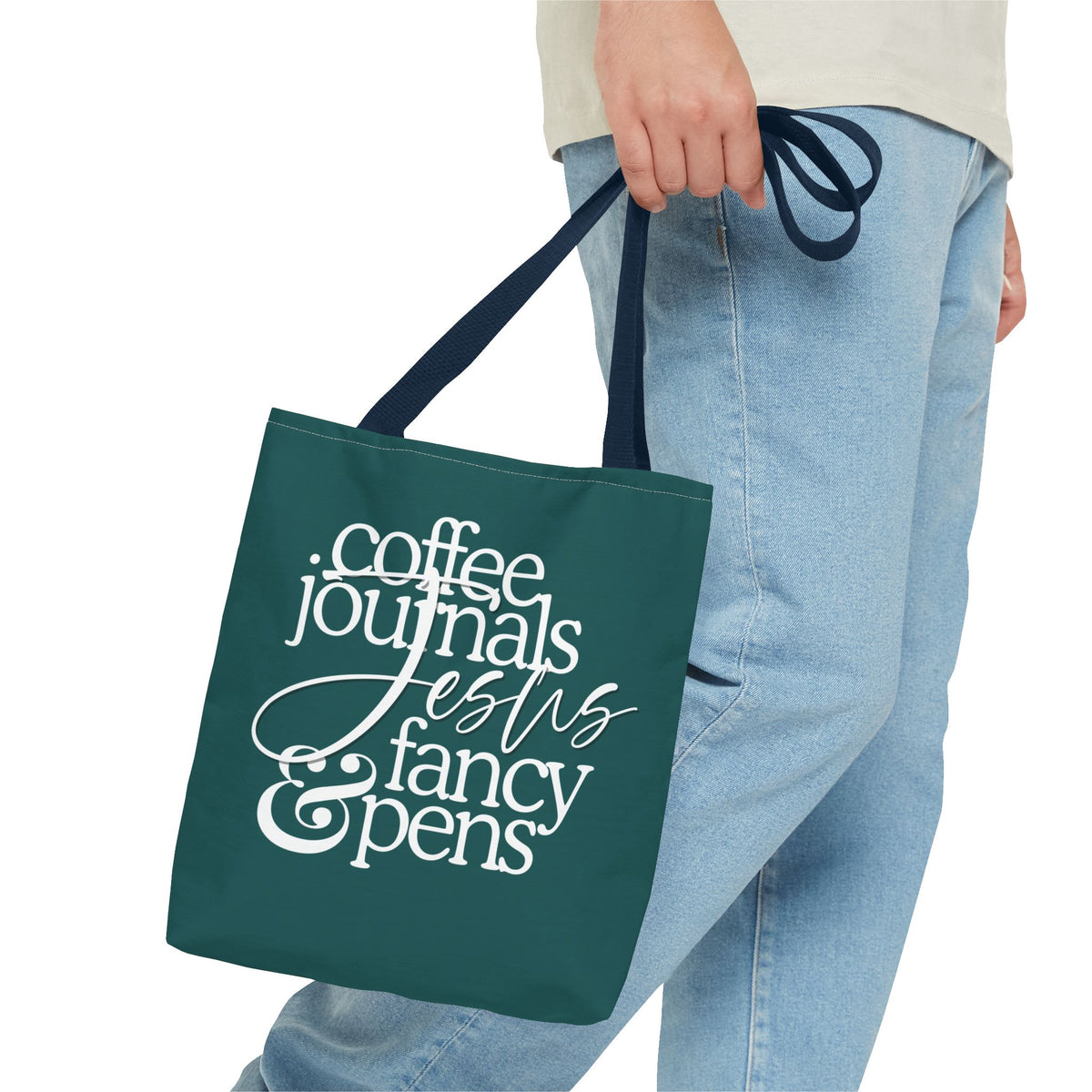 Jesus, Coffee, Journals & Fancy Pens Tote Bag