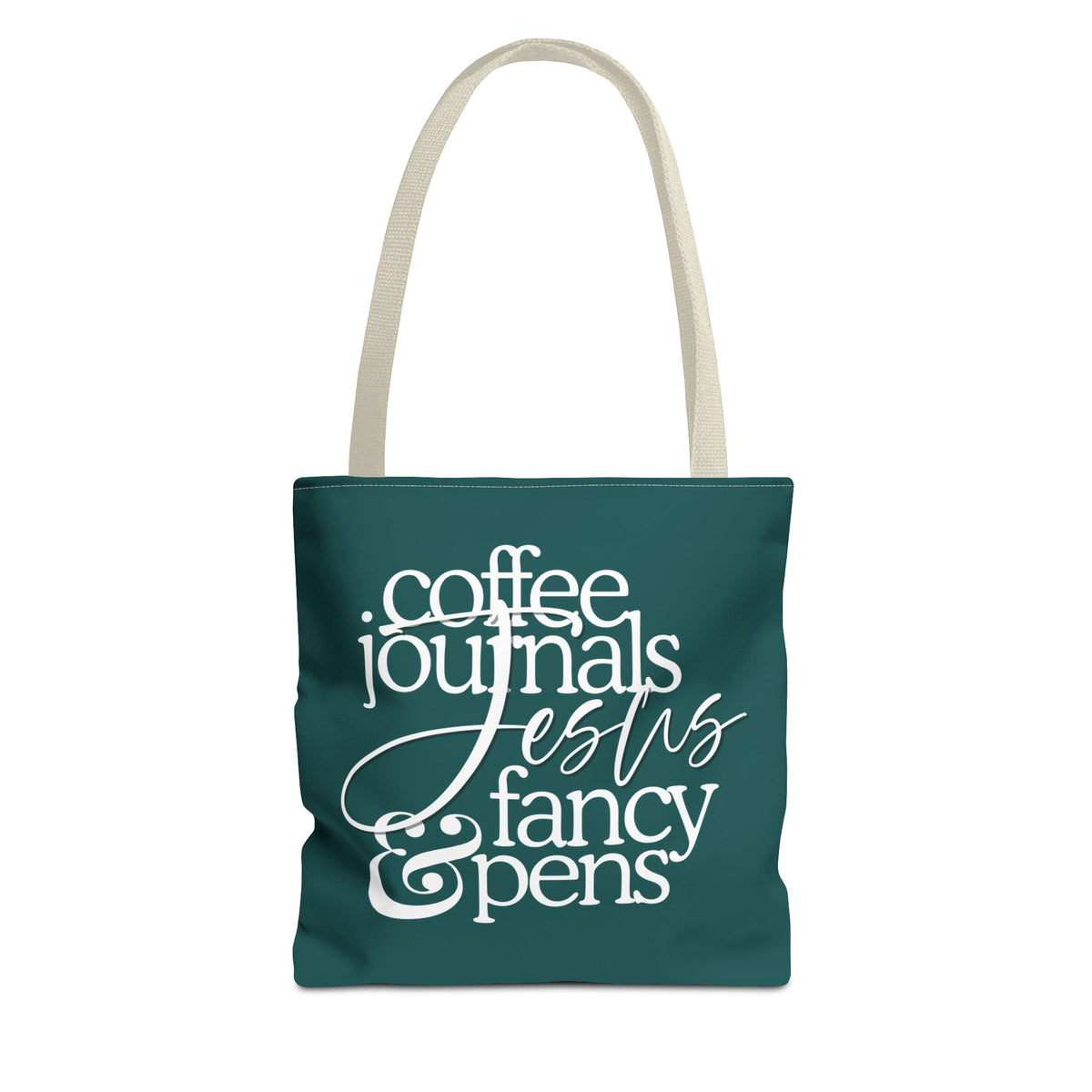 Jesus, Coffee, Journals & Fancy Pens Tote Bag