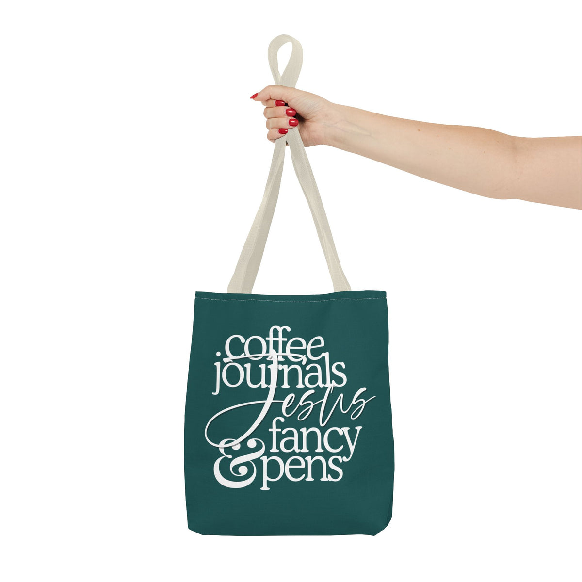 Jesus, Coffee, Journals & Fancy Pens Tote Bag